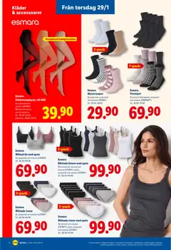 Lidl - erbjudanden - Förhandsvisning av reklamblad från butik Lidl aktuell från 26.01.2026 | Sida: 23 | Produkter: Kläder, Trosor, Bh, Strumpor