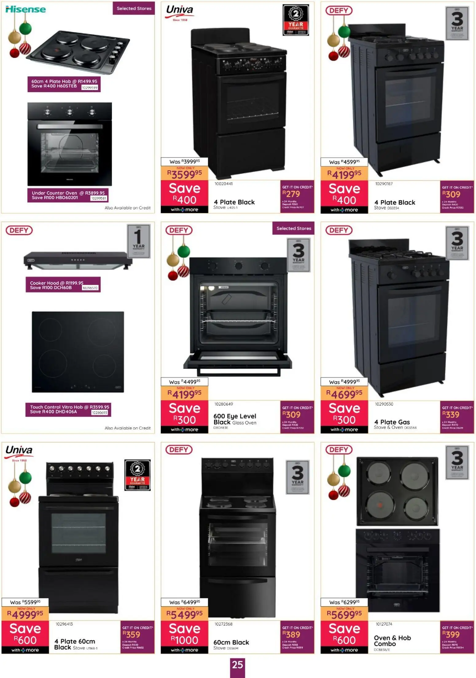 New Bradlows catalogue – valid from 02.12.2025 | Page: 25 | Products: Oven, Hob, Cooker, Hood