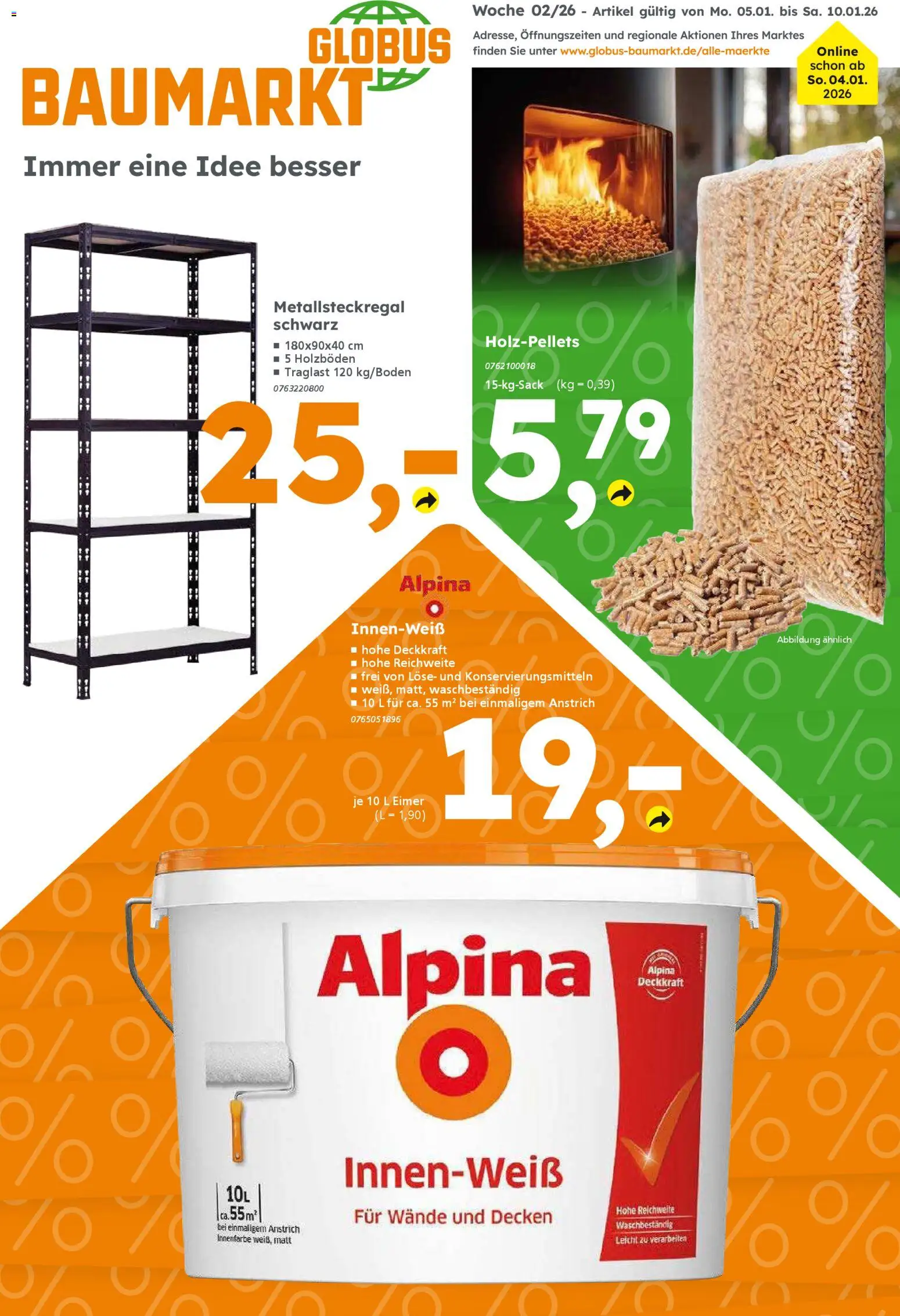 Globus Baumarkt prospekt Weinstadt-Endersbach – gültig ab 05.01.2026 | Seite: 1