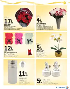 E.Leclerc - Prévisualisation de VASE TUBE ARGENT PAILLETTE, En céramique. Dim.: Ø10 x 25cm. Existe aussi en coloris doré ou en forme ovale argent ou doré au même prix. valide à partir de 02.12.2025 | Page: 11 | Produits: Poinsettia, Orchidée, Panier, Vase