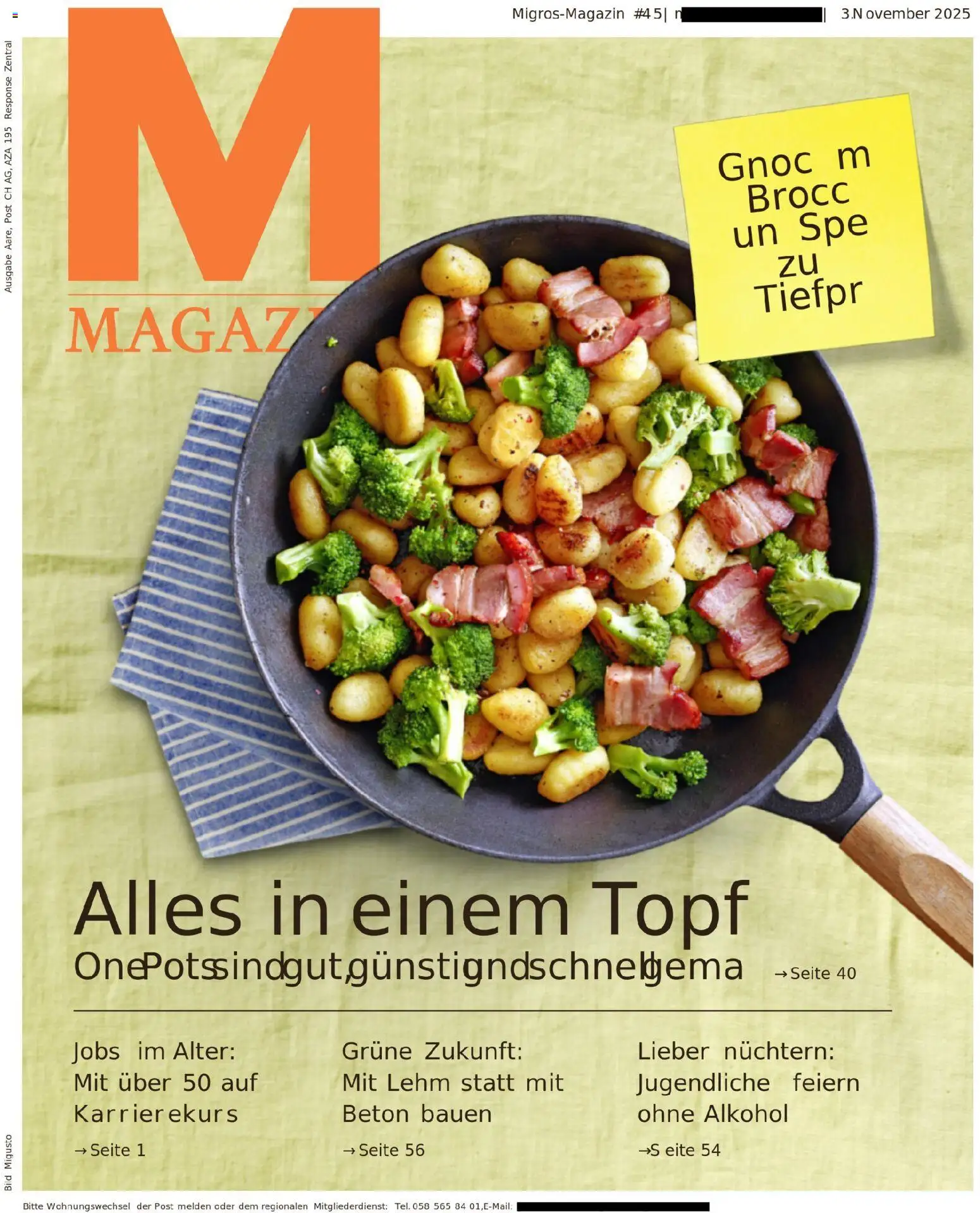 Migros Migros-Magazin-45-2025-d-AA – gültig ab 04.11.2025 | Seite: 1