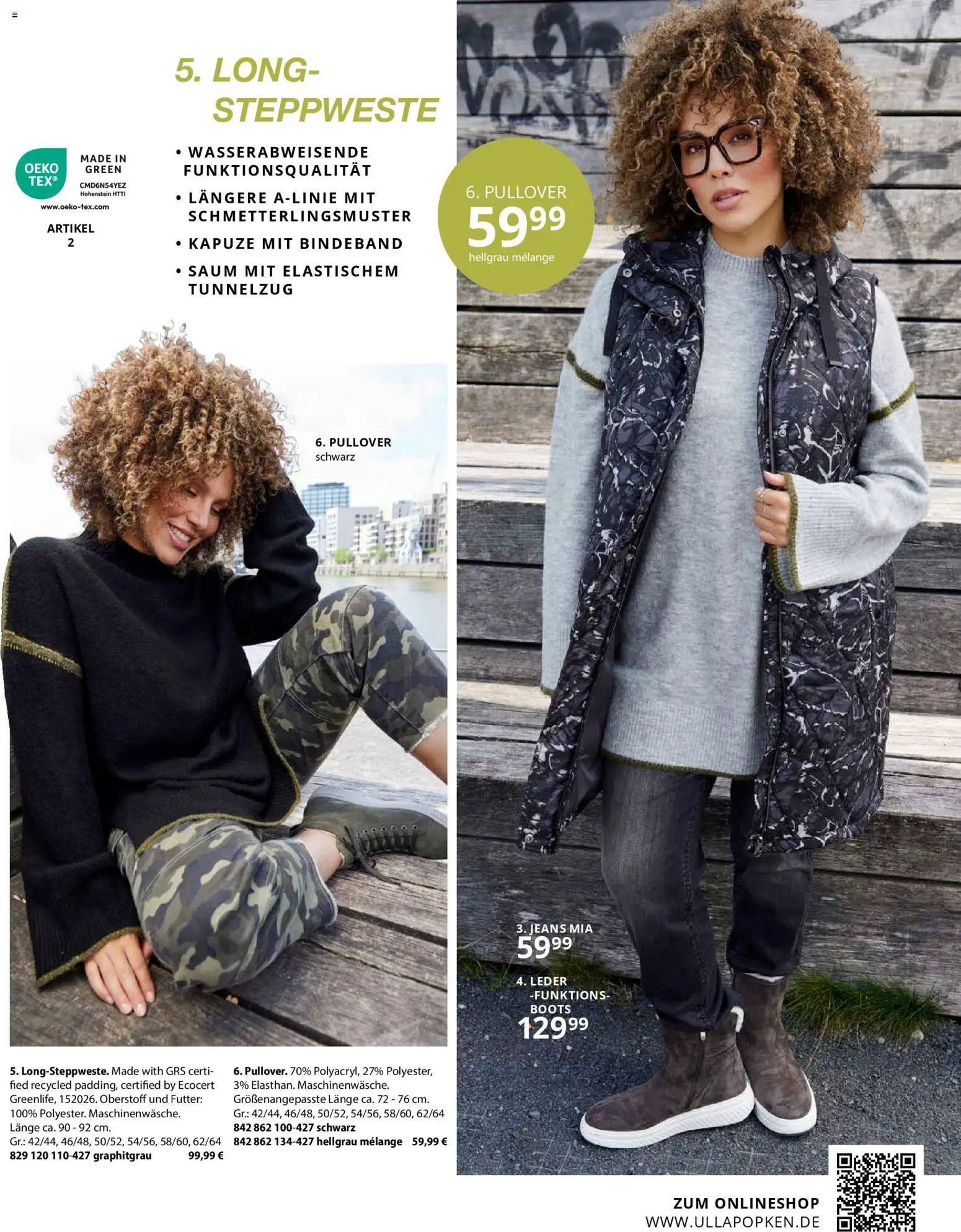 Ulla Popken Prospekt 	 – gültig ab 01.11.2025 | Seite: 27 | Produkte: Steppweste, Pullover, Jeans
