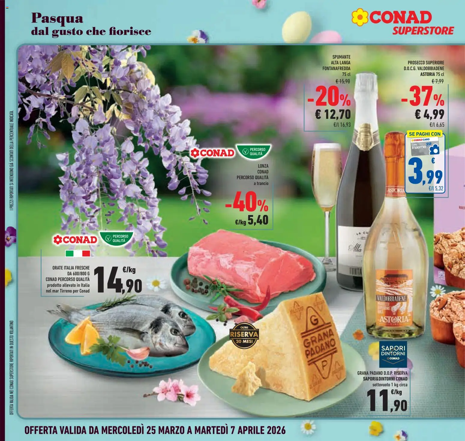 Volantino Conad del 25.03.2026 | Pagina: 2 | Prodotti: Prosecco, Spumante, Grana Padano