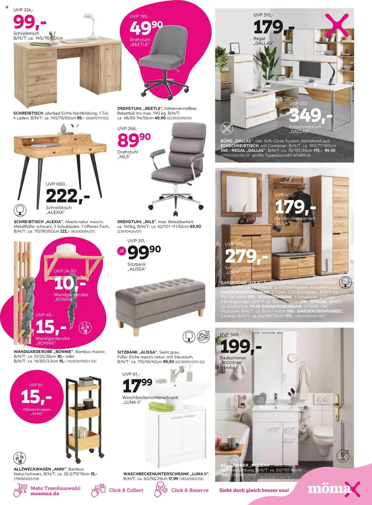Mömax bis zu -25% auf fast Ihren gesamten Einkauf – gültig ab 15.09.2025 | Seite: 11 | Produkte: Sitzbank, Regal, Wandgarderobe