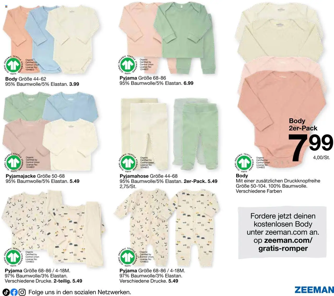 Zeeman Babyprospekt – gültig ab 18.07.2025 | Seite: 15 | Produkte: Pyjama