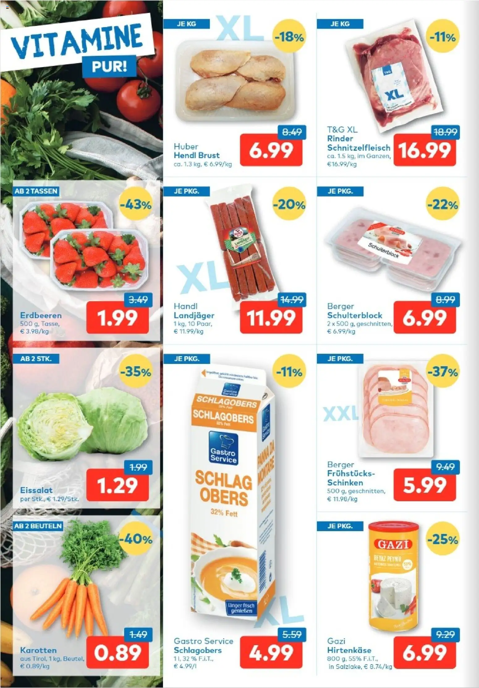 T&G - Steiermark gültig ab 09.04.2026 | Seite: 2 | Produkte: Erdbeeren, Schinken