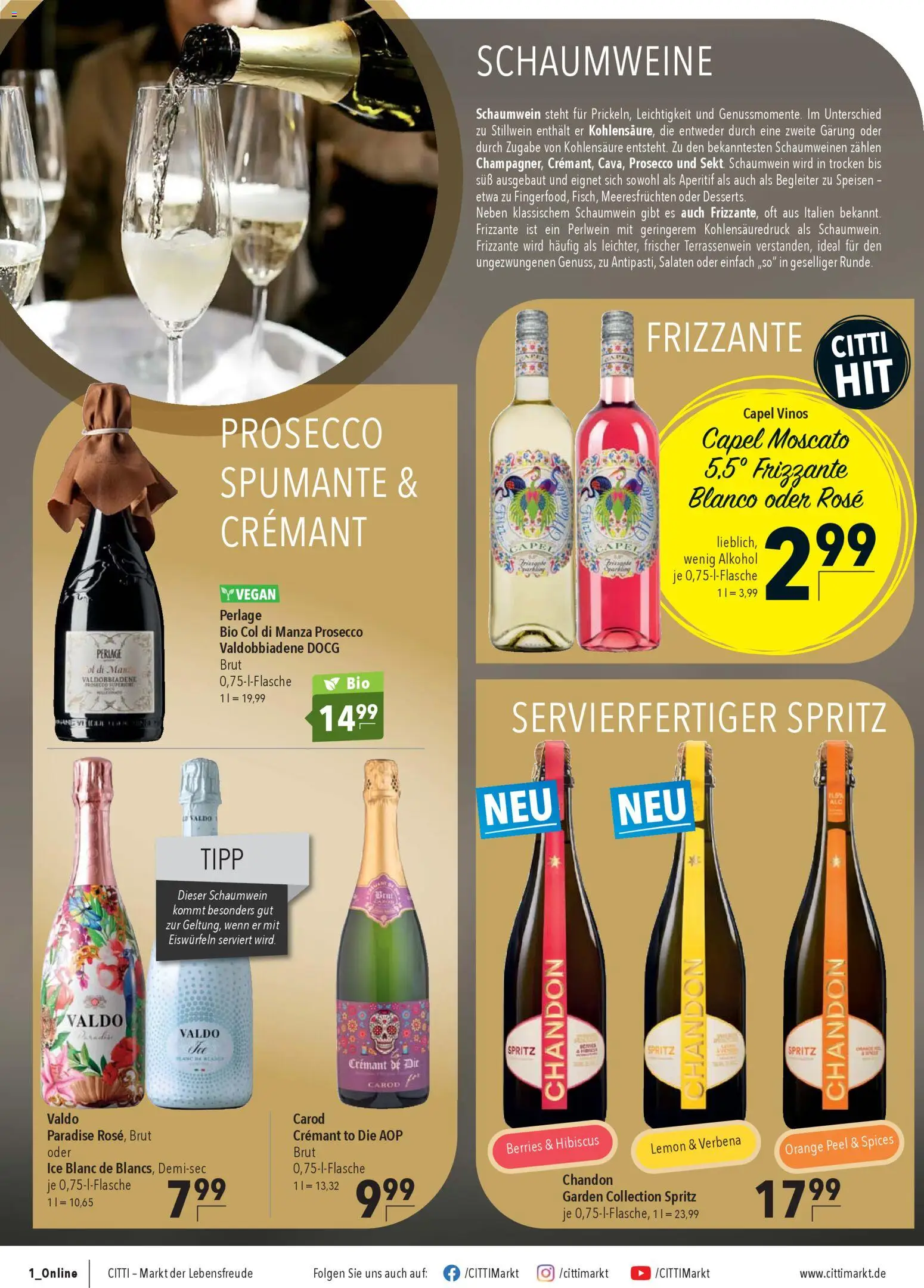 CITTI Markt Prospekt 	 – gültig ab 22.04.2026 | Seite: 12 | Produkte: Öl, Prosecco