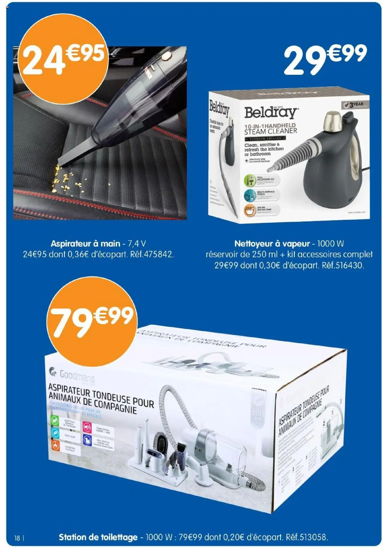  | Page: 18 | Produits: Aspirateur, Tondeuse, Thé