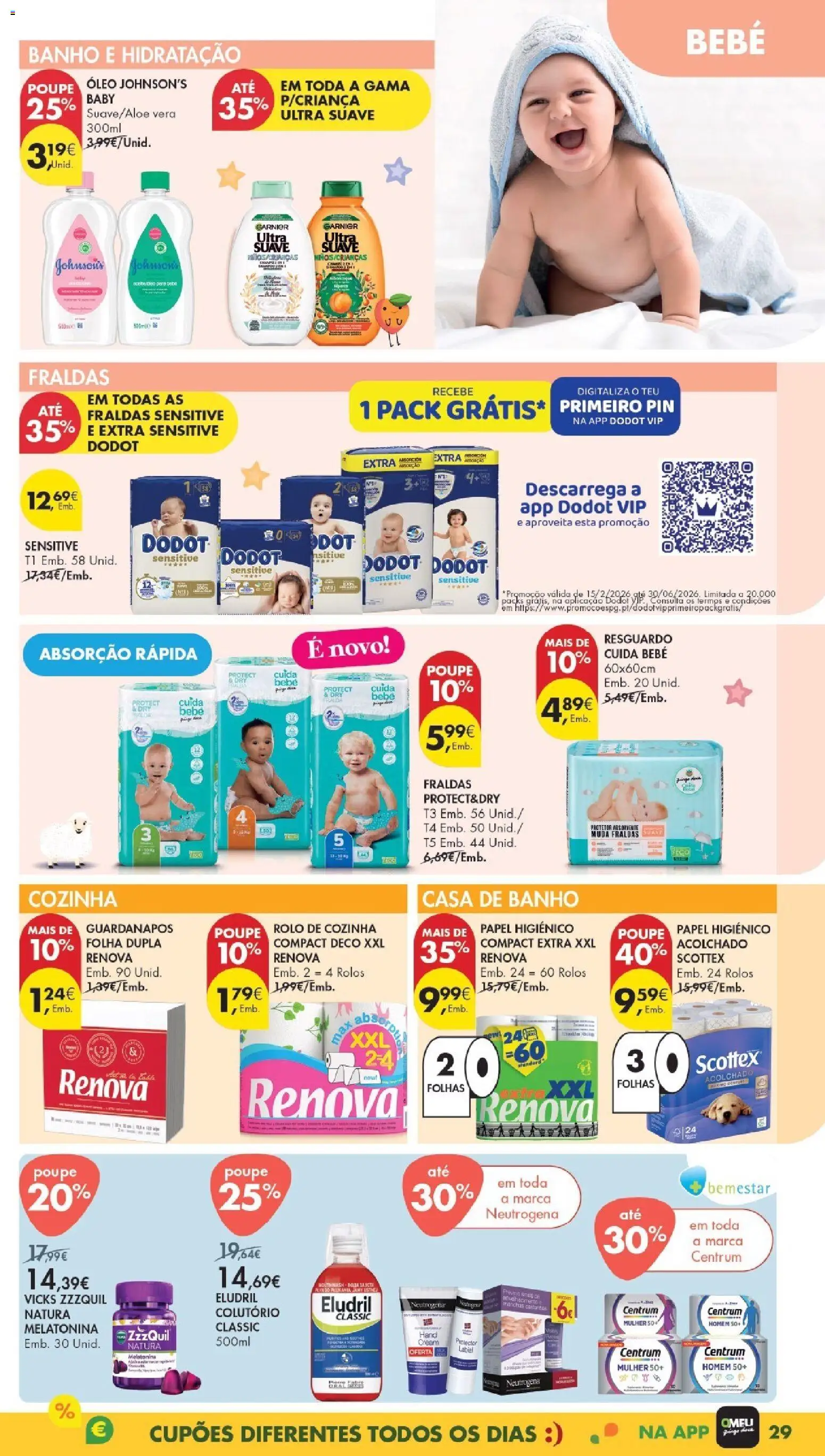 Pingo Doce Poupe Esta Semana Madeira │ válido de 24.02.2026 | Página: 29 | Produtos: Papel higiénico, Guardanapos, Casa de banho, Melatonina