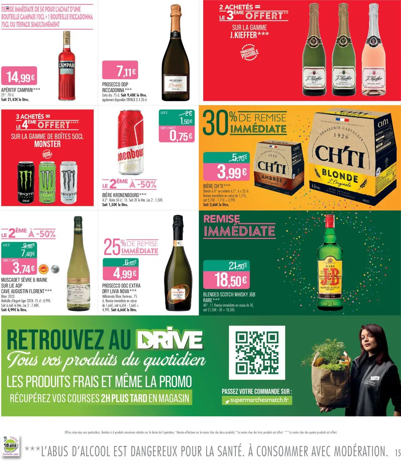  | Page: 15 | Produits: Whisky, Aperitif Campari, Prosecco, Monster energy drink