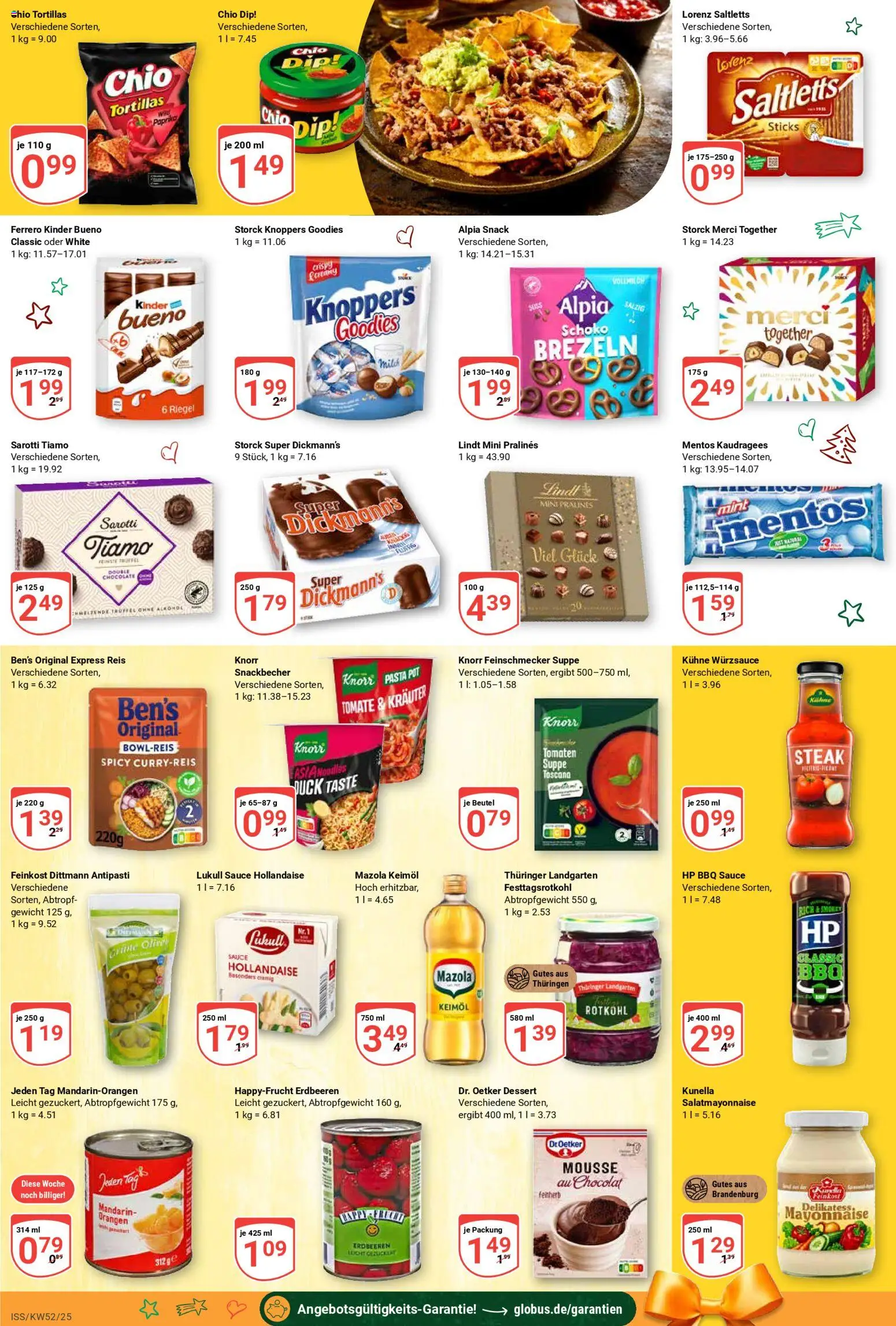 Globus Prospekt 	 – gültig ab 22.12.2025 | Seite: 15 | Produkte: Merci, Kinder bueno, Tomaten, Reis