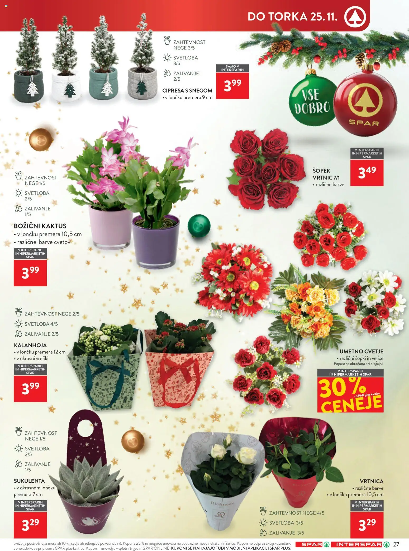 Novi Spar katalog ponudbe – veljaven od 12.11.2025 | Stran: 33 | Izdelki: Cvetje, Šopek