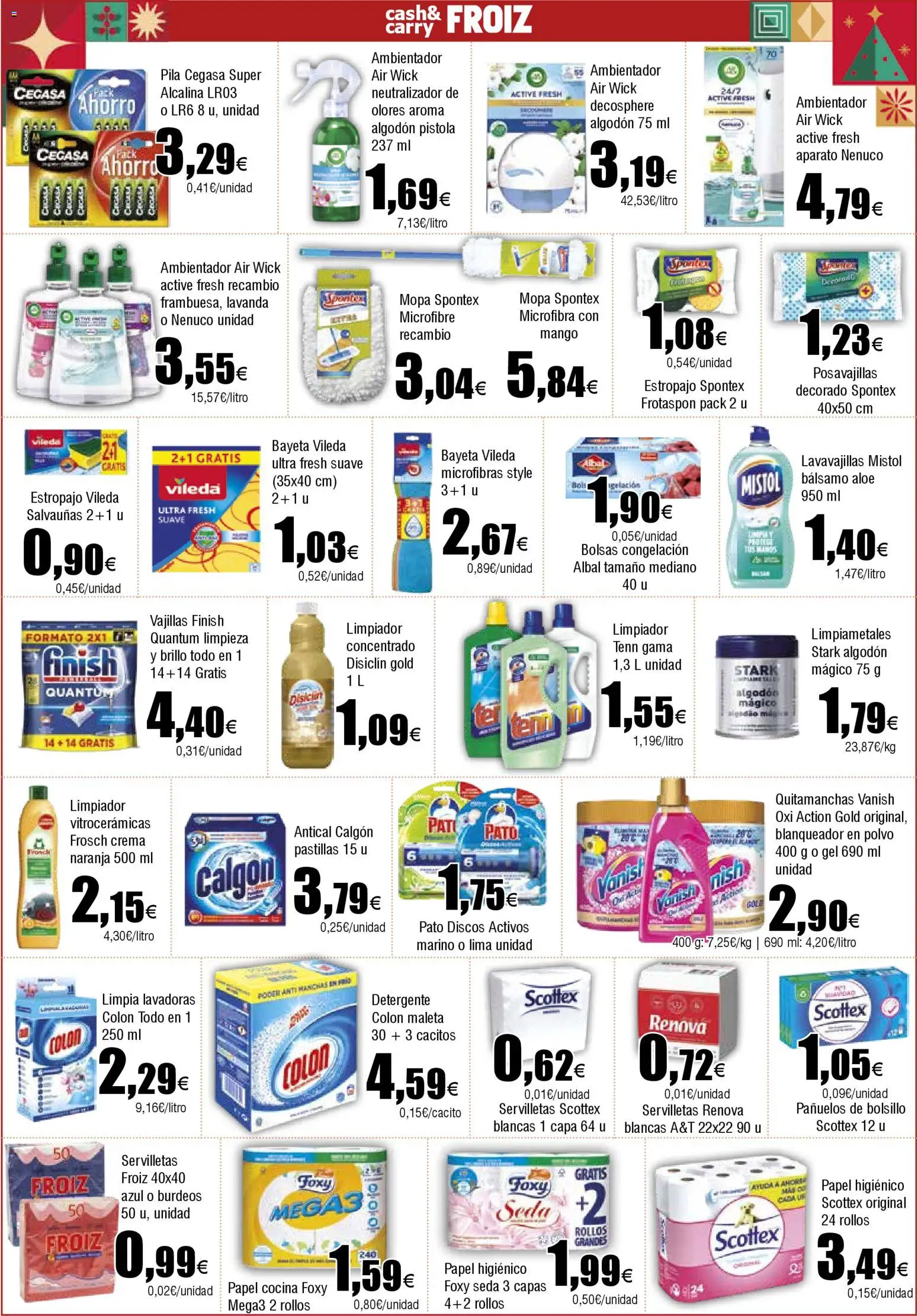 Froiz - Folleto Cash │ válido desde el 02.12.2025 | Página: 14 | Productos: Lima, Detergente, Papel higienico, Ρούτερ