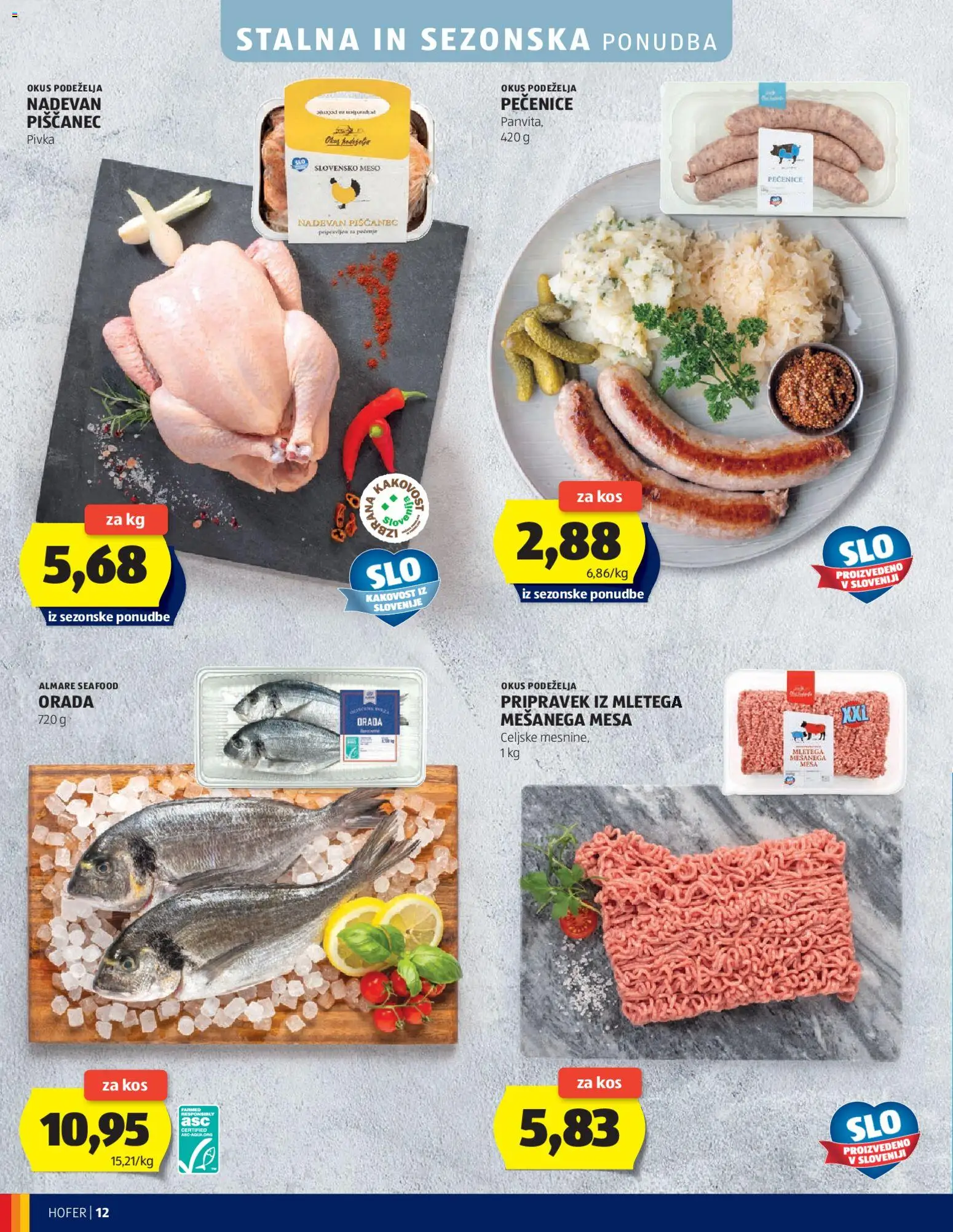Novi Hofer katalog ponudbe – veljaven od 18.02.2026 | Stran: 12 | Izdelki: Kos, Orada