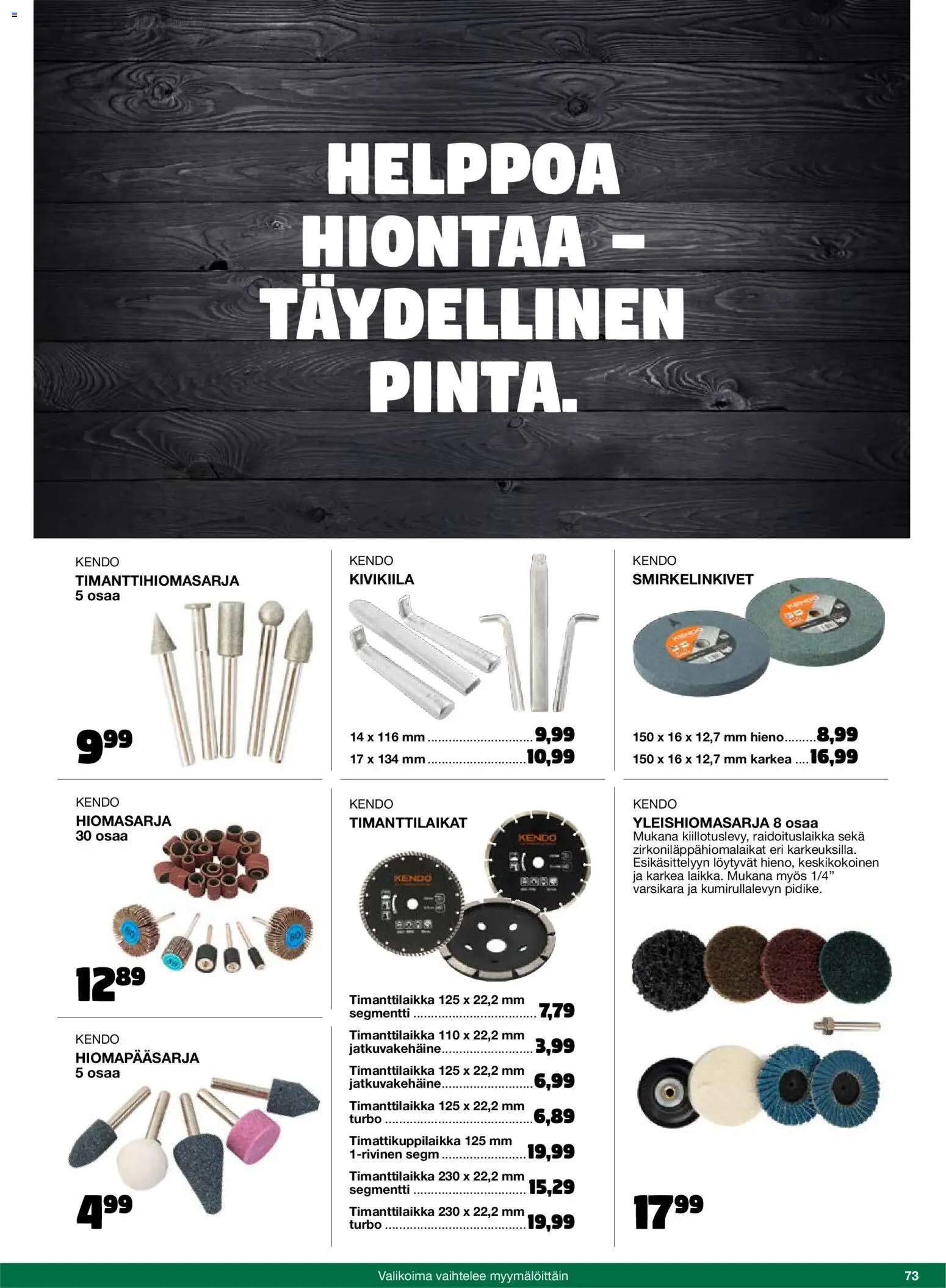 Tokmanni - 2025 Työkalukuvasto – voimassa 01.11.2025 alkaen | Sivu: 73