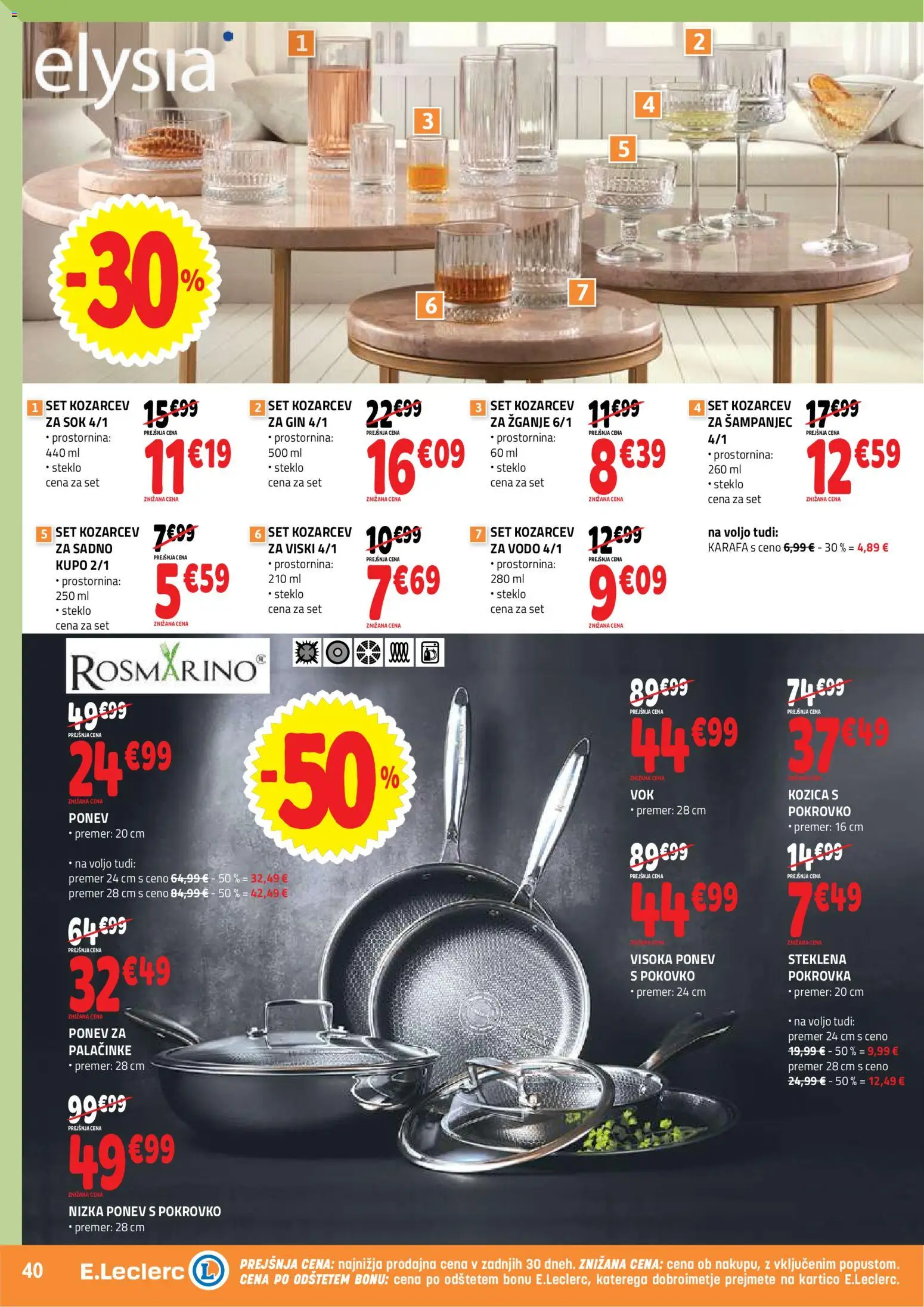 Novi E.leclerc katalog ponudbe – veljaven od 08.04.2026 | Stran: 40 | Izdelki: Palačinke, Sok, Viski, Gin