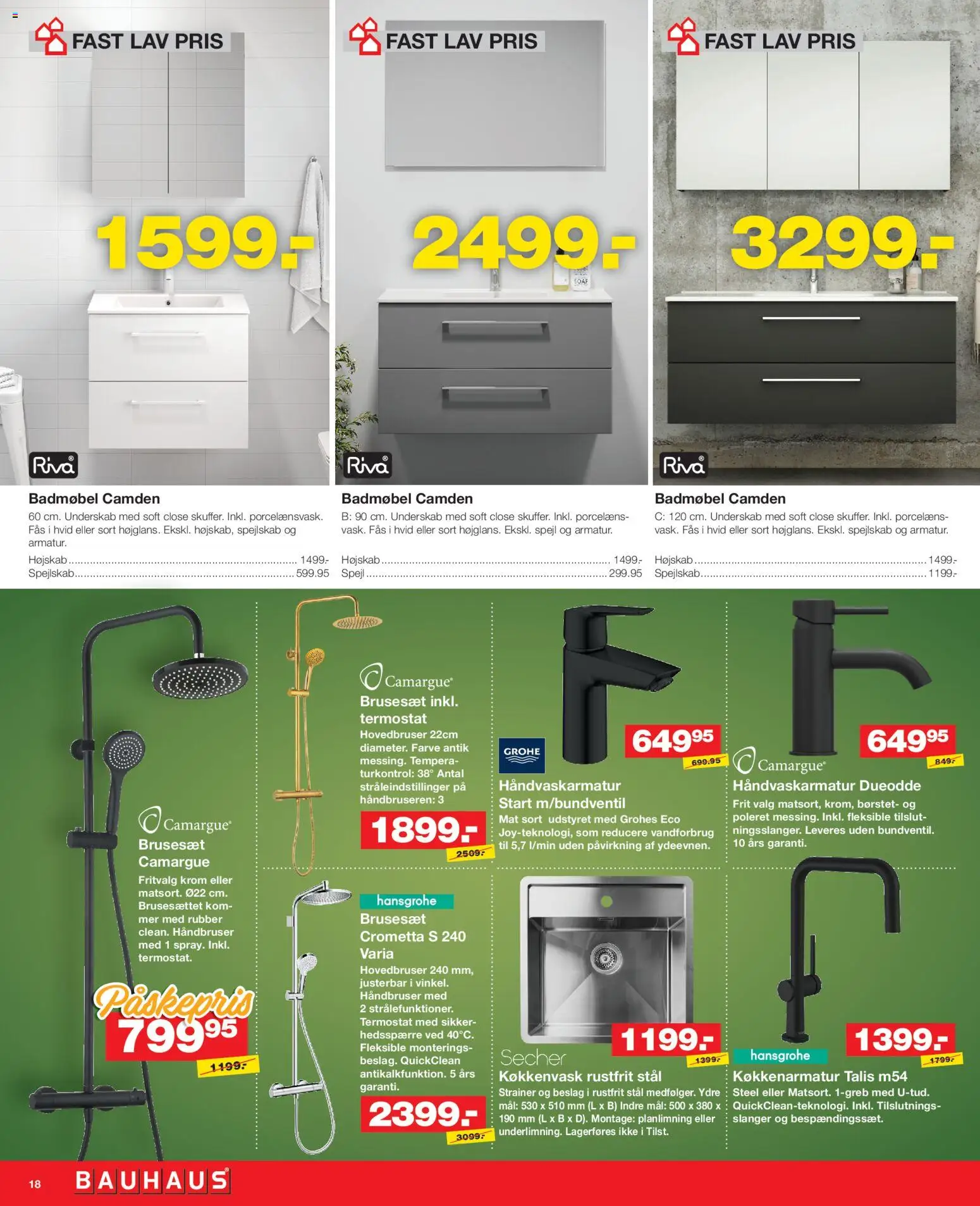 Bauhaus tilbudsavis – gyldig fra 02.04.2026 | Side: 18 | Produkter: Spejl, Søm