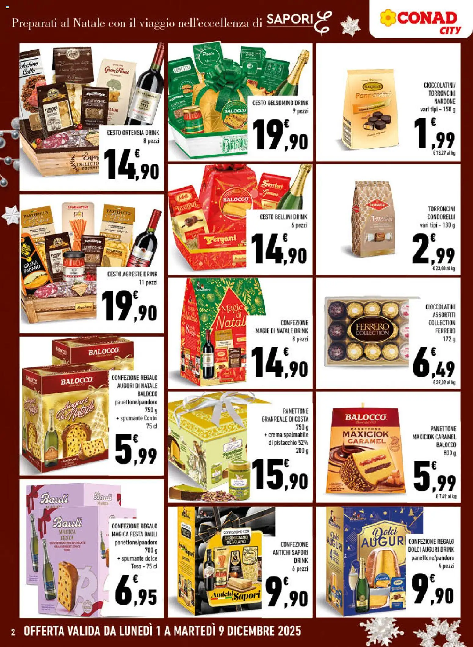 Volantino Conad del 01.12.2025 | Pagina: 2 | Prodotti: Spumante, Torroncini, Forno, Cioccolatini