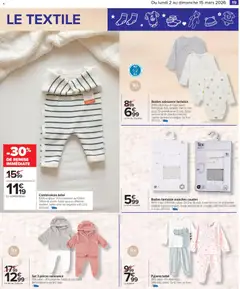 Carrefour - Prévisualisation de Carrefour Les babydays valide à partir de 02.03.2026 | Page: 19 | Produits: Amande, Coton, Combinaison, Pyjama