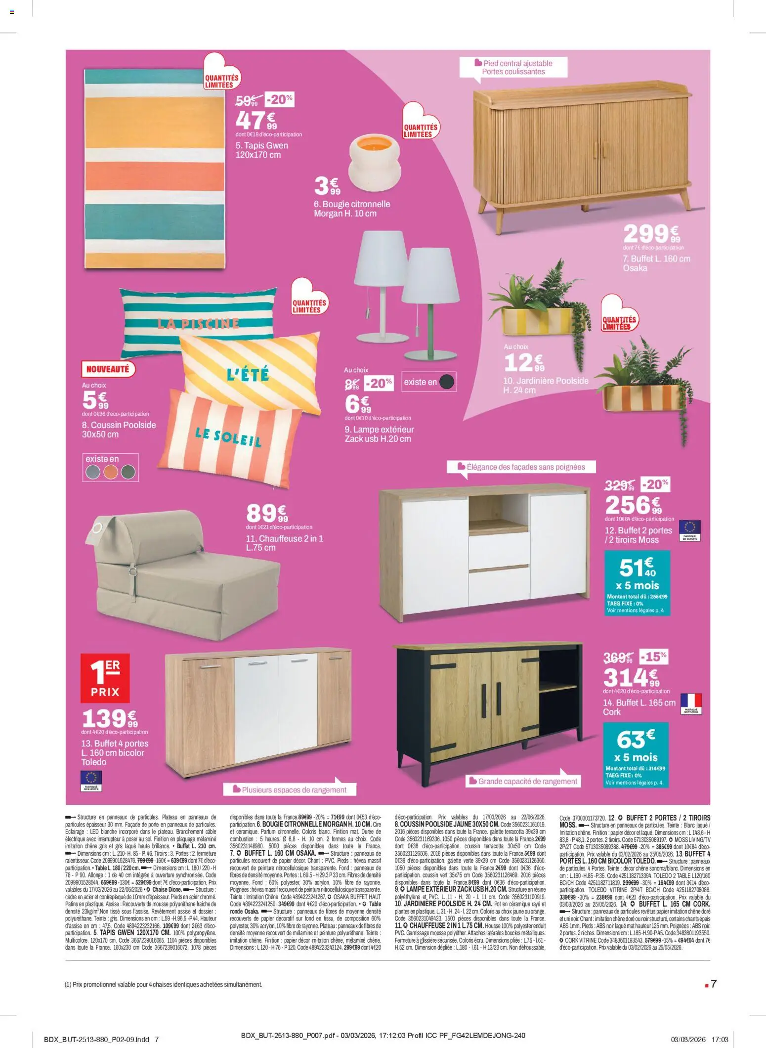 {H1} | Page: 7 | Produits: Vitrine, Mousse, Poignées, Tiroirs