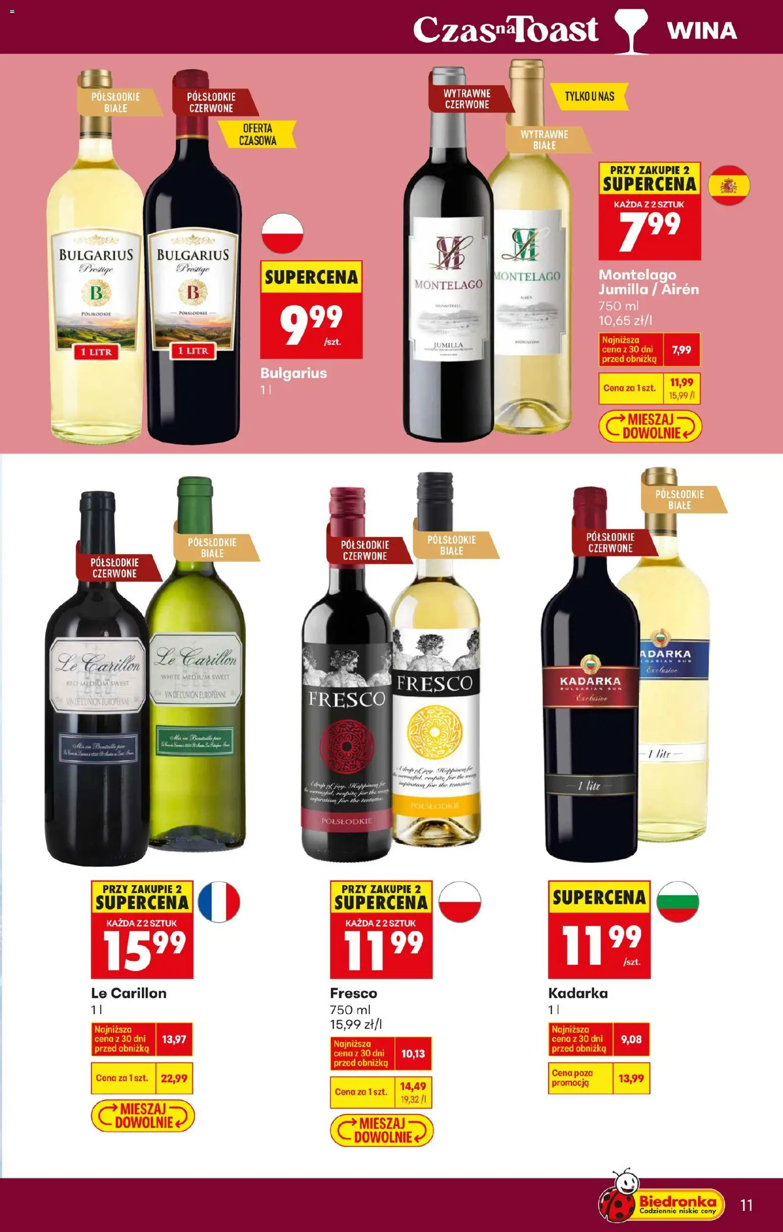 Biedronka gazetka - Czas na toast od 12.01.2026 | Strona: 13 | Produkty: Fresco