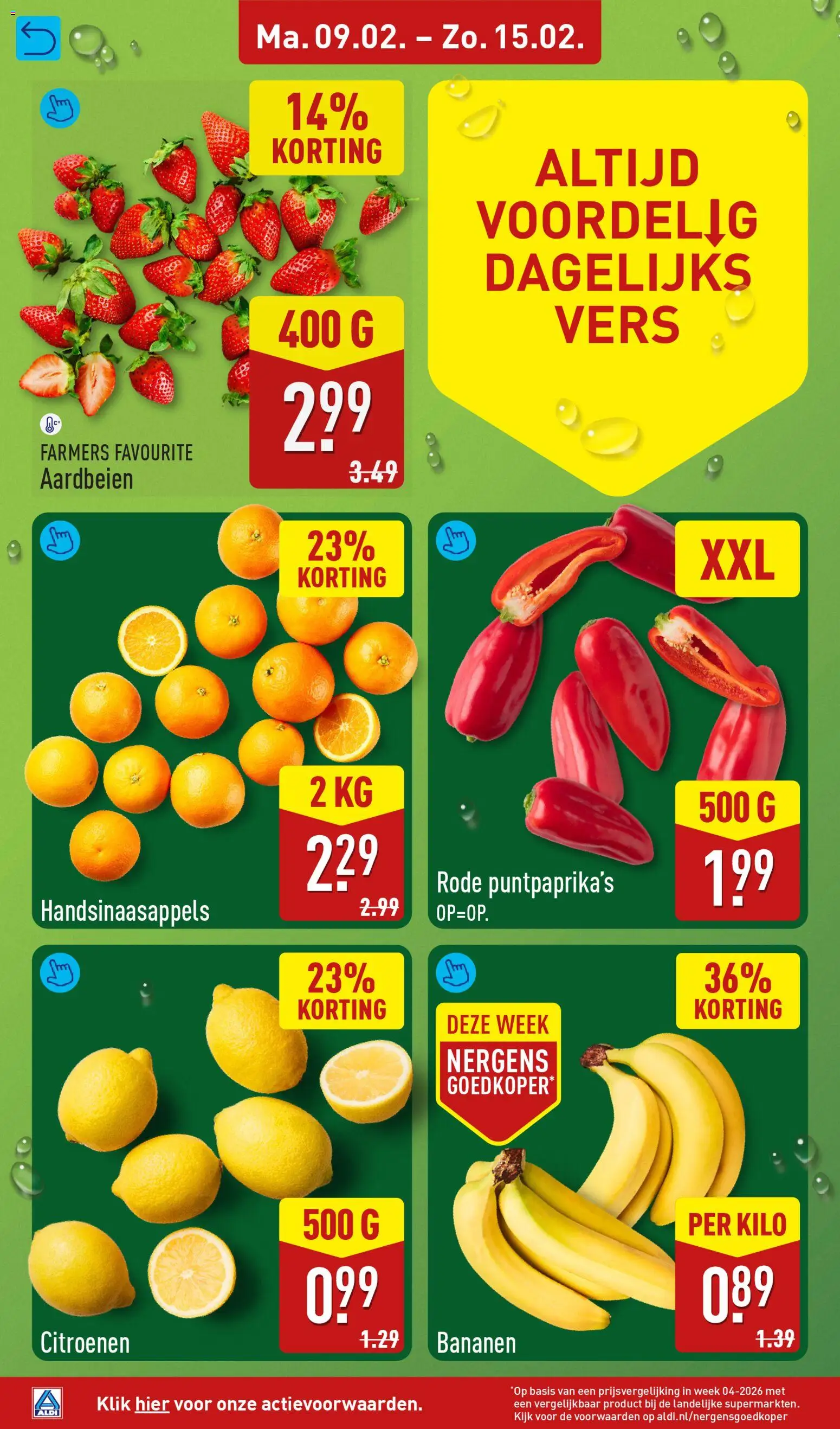{H1} | Pagina: 4 | Producten: Bananen, Aardbeien