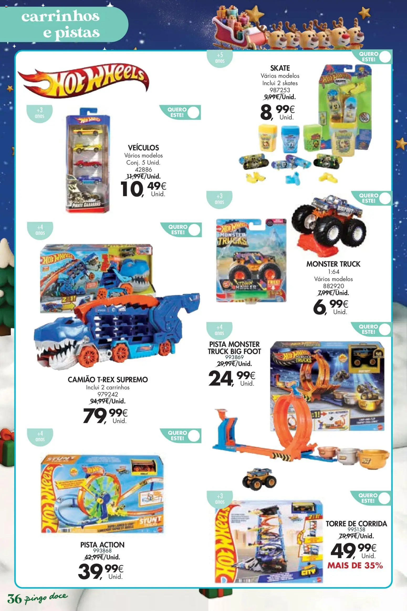 Pingo Doce  Brinquedos Natal Lojas Hipers │ válido de 18.11.2025 | Página: 36 | Produtos: Skate