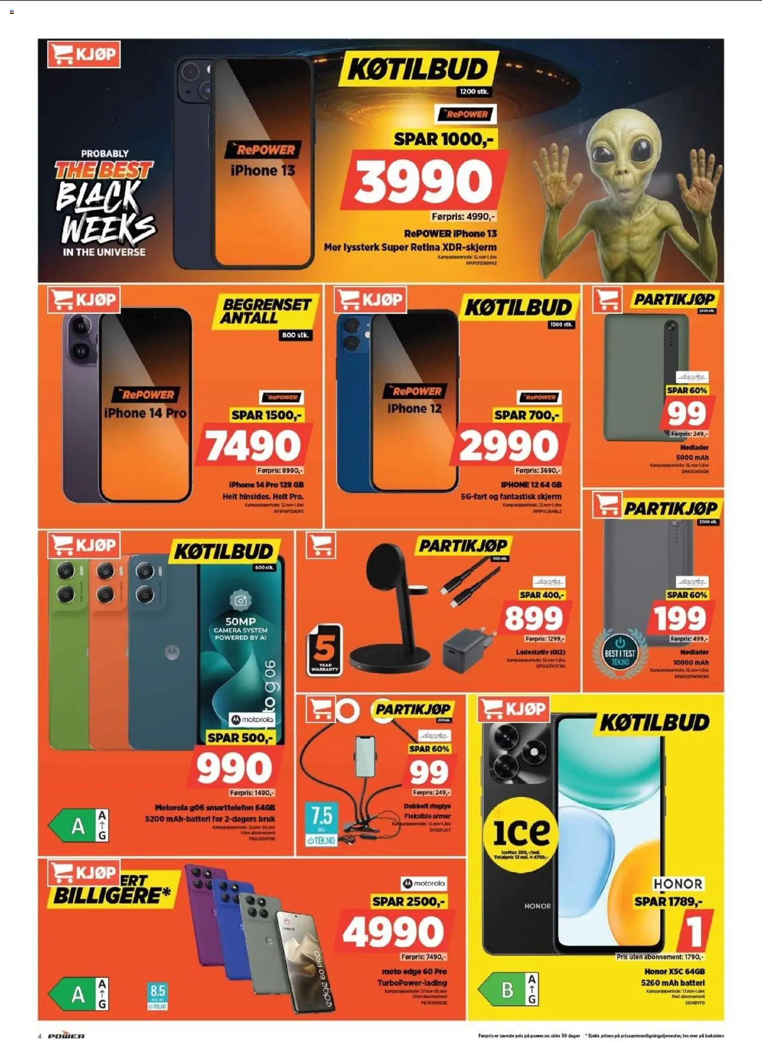 {H1} | Side: 4 | Produkter: Smarttelefon, Skjerm, Batteri