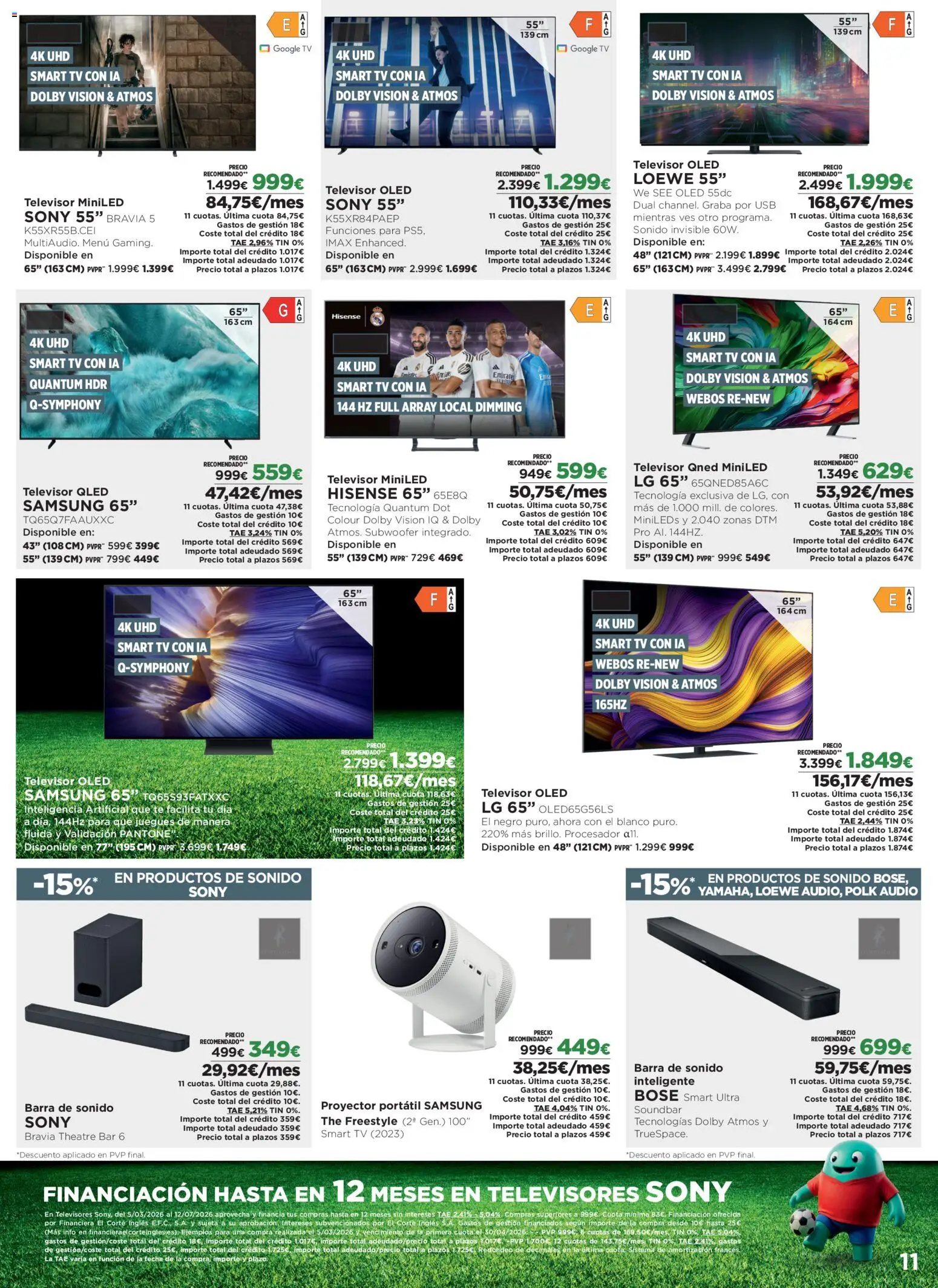 El Corte Inglés ofertas │ válido desde el 27.04.2026 | Página: 11 | Productos: Καλαμάρι, Té, Audio, USB