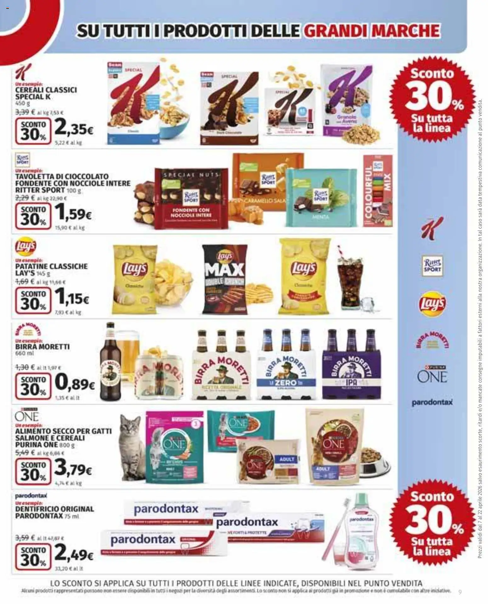 Volantino Ipercoop del 07.04.2026 | Pagina: 9 | Prodotti: Dentifricio, Patatine, Nocciole, Data