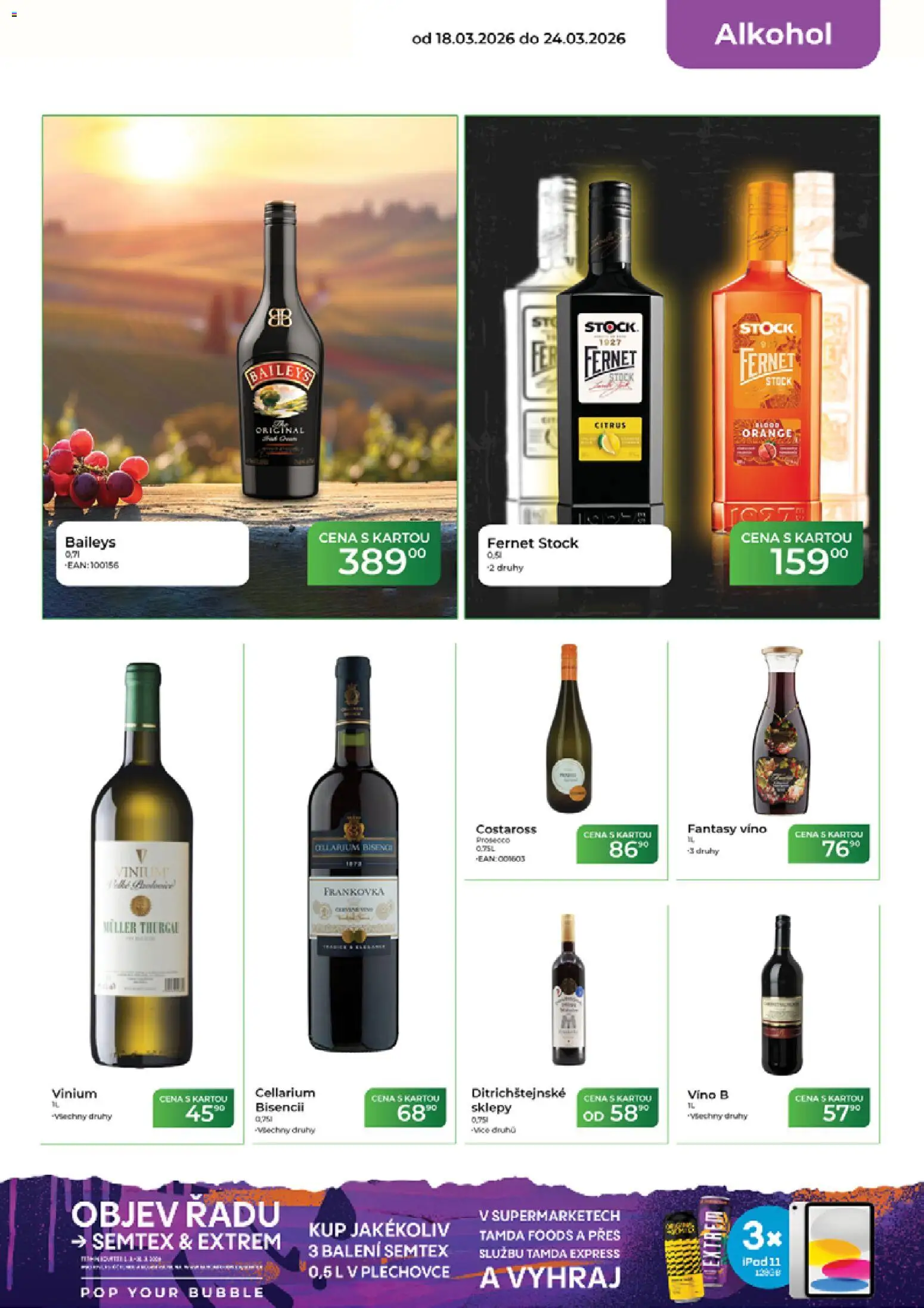 Tamda Foods leták od 18.03.2026 | Strana: 17 | Produkty: Víno, Semtex, Fernet, Baileys