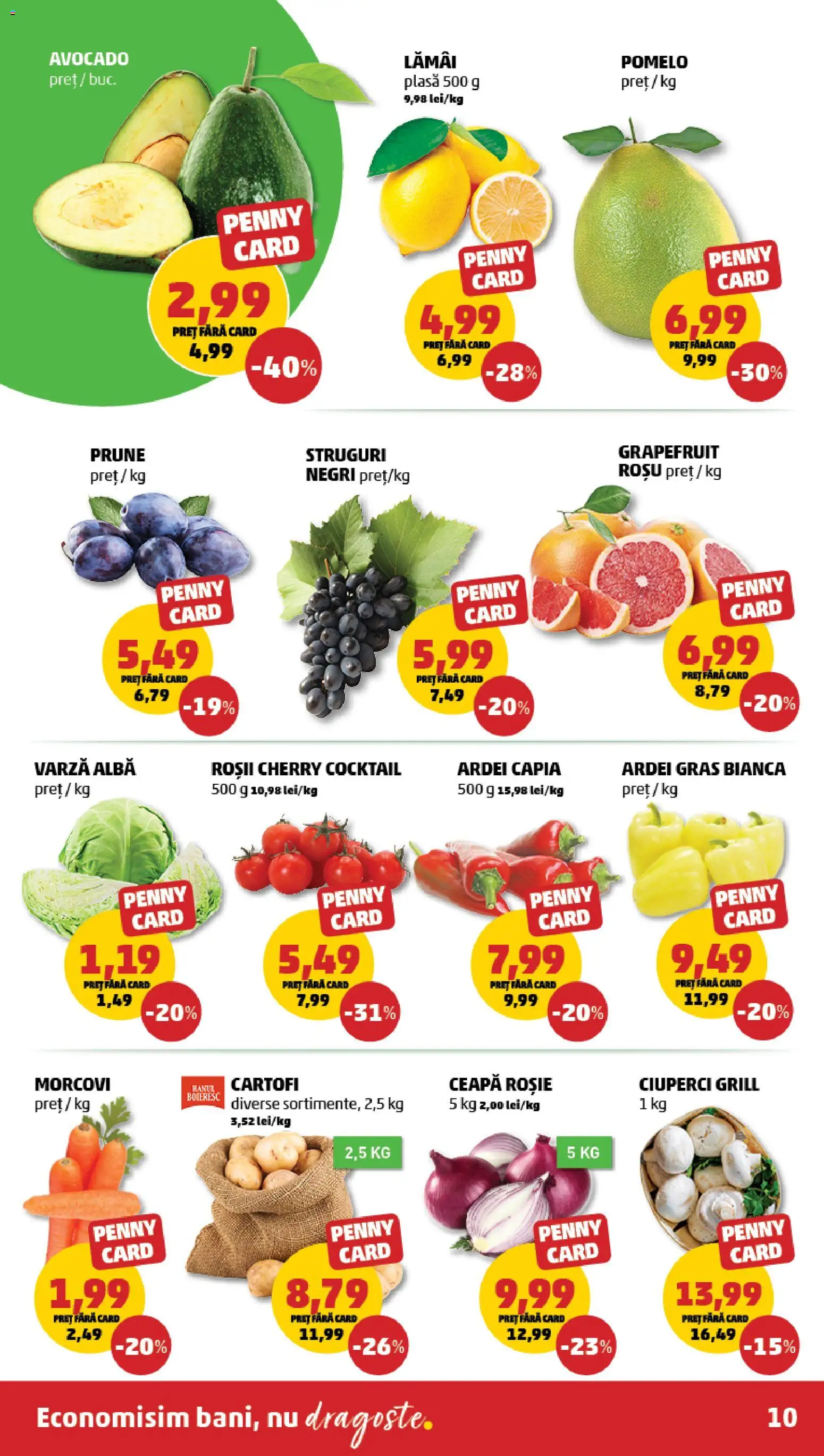 Noul catalog PENNY – valabil de la 19.11.2025 | Pagină: 10 | Produse: Varză, Struguri, Ciuperci, Morcovi