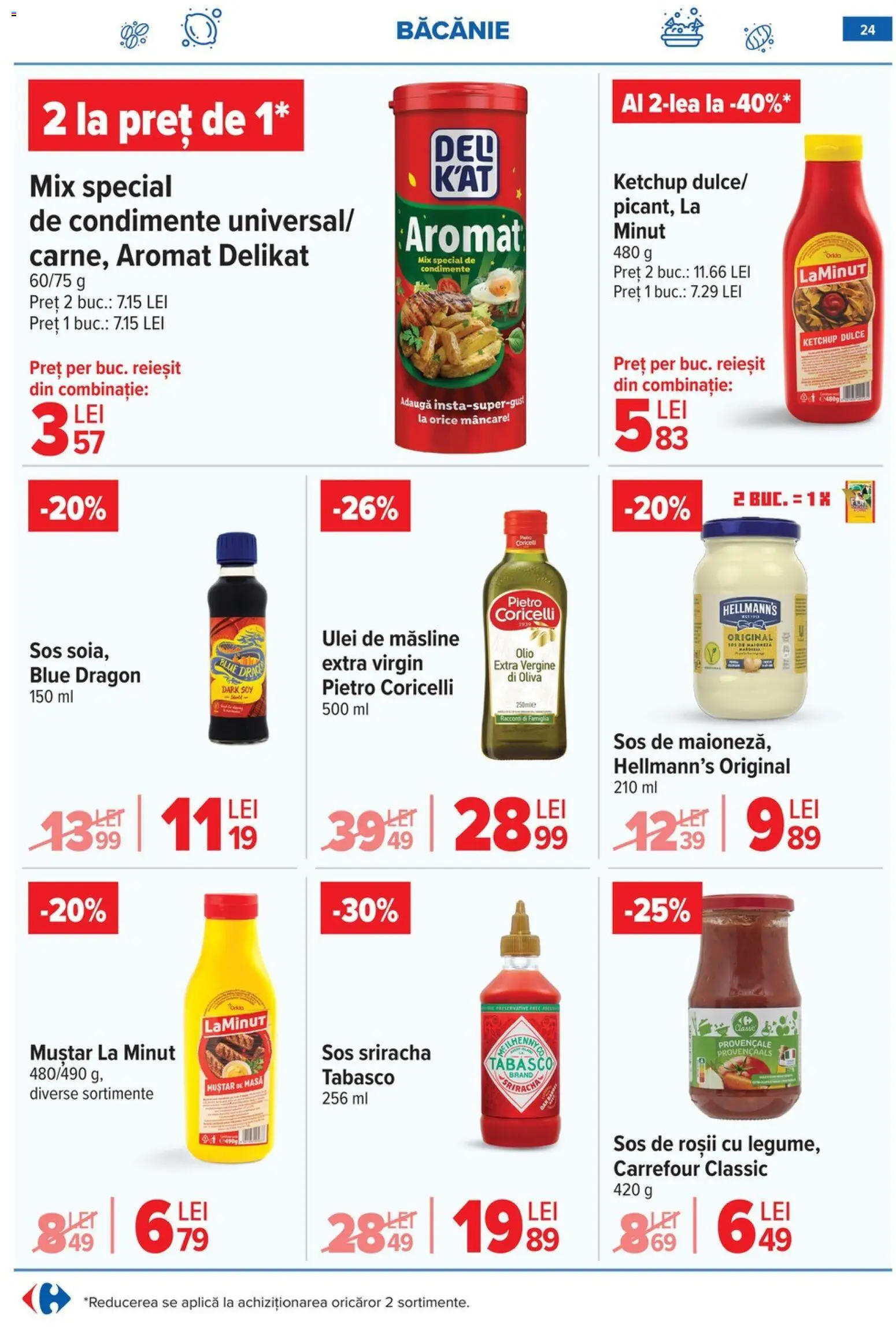 Noul catalog Carrefour – valabil de la 29.04.2026 | Pagină: 25 | Produse: Brokoli, Ulei, Muștar, Ketchup