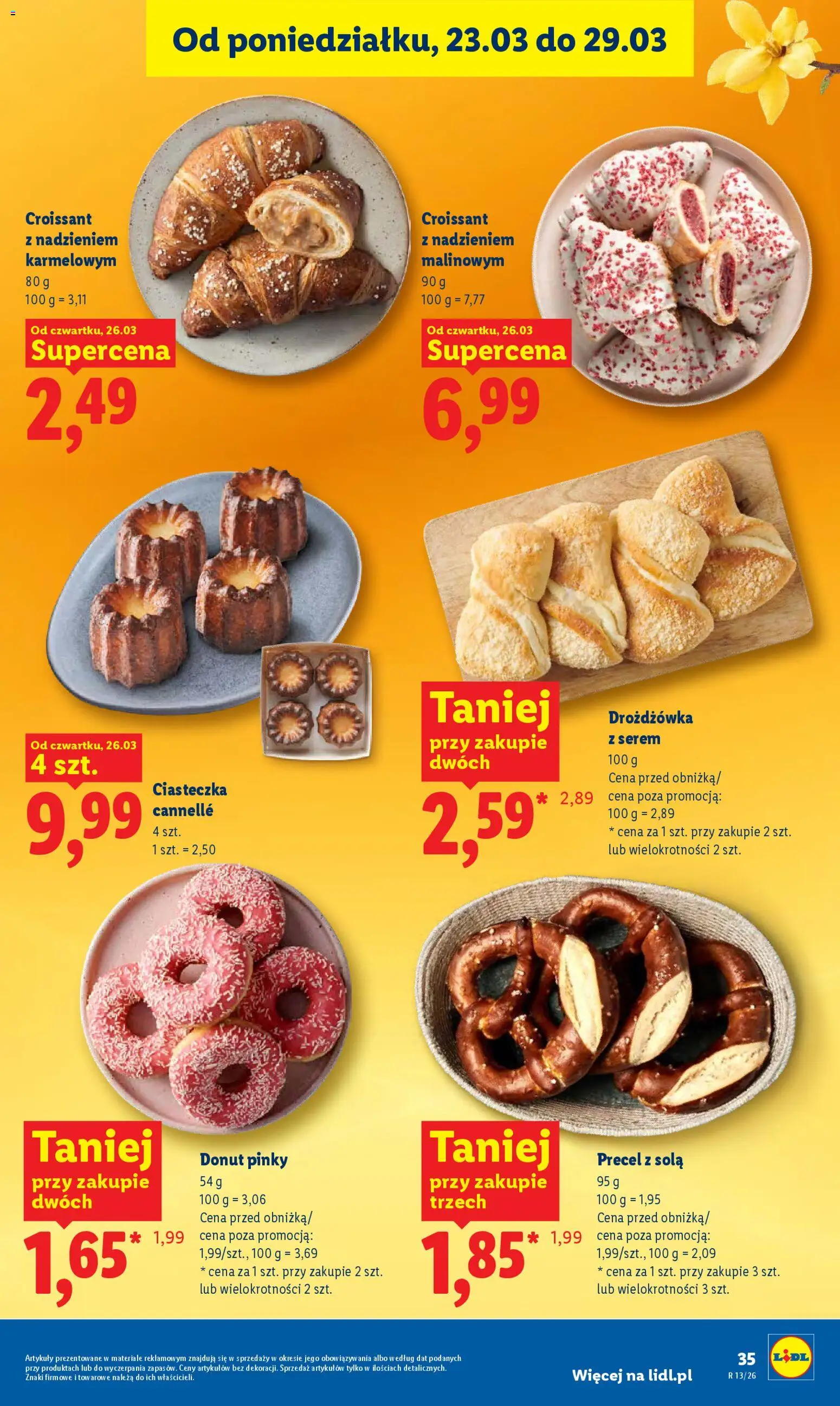 Lidl gazetka od 26.03.2026 | Strona: 35 | Produkty: Donut, Ciasteczka