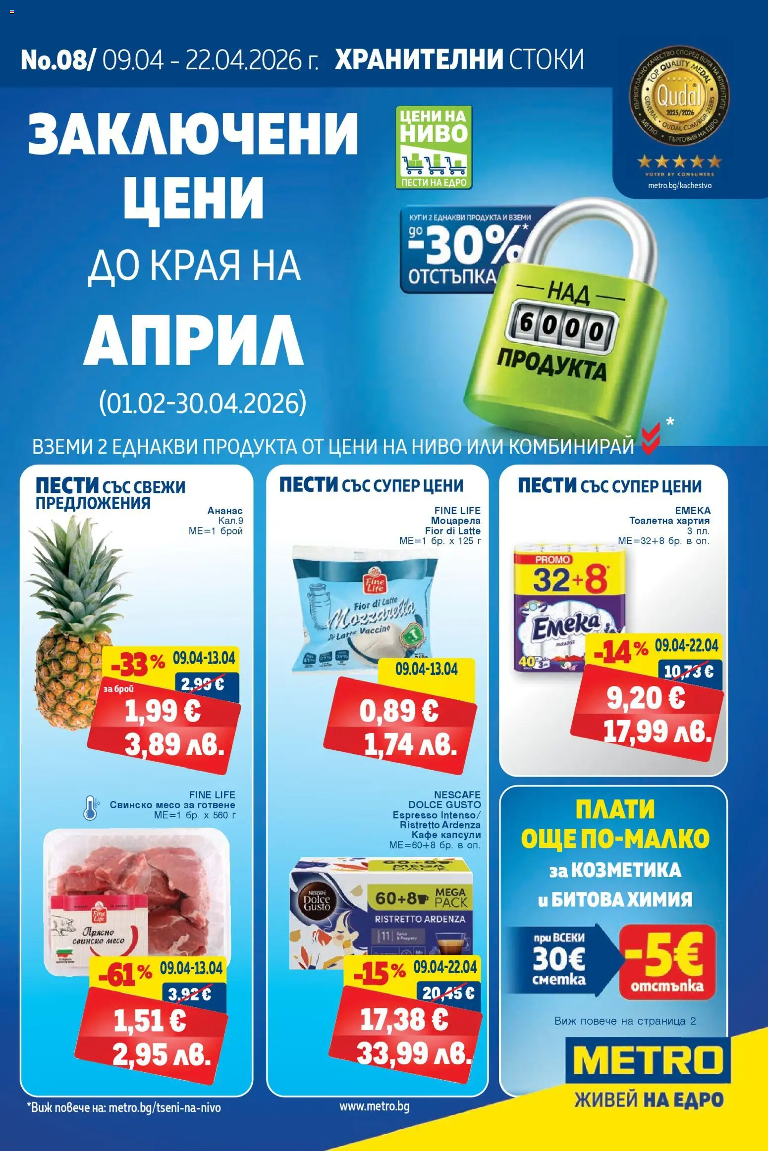 {H1} | Страница: 1 | Продукти: Свинско, Ананас, Хартия, Тоалетна