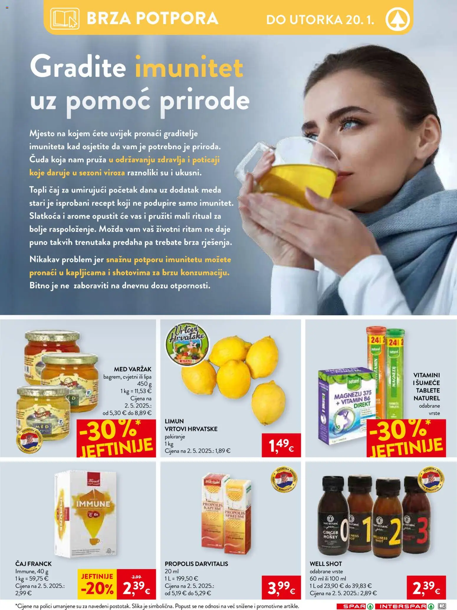 Spar katalog | vrijedi od 14.01.2026 | Stranica: 22 | Proizvodi: Med, Čaj, Limun