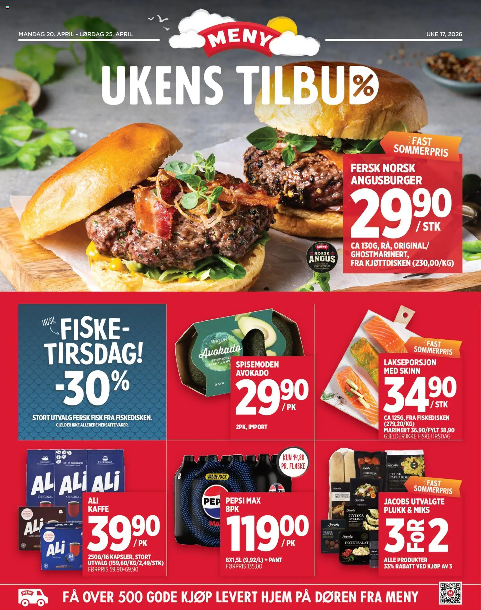 {H1} | Side: 1 | Produkter: Кеди, Kaffe, Kylling, Fisk