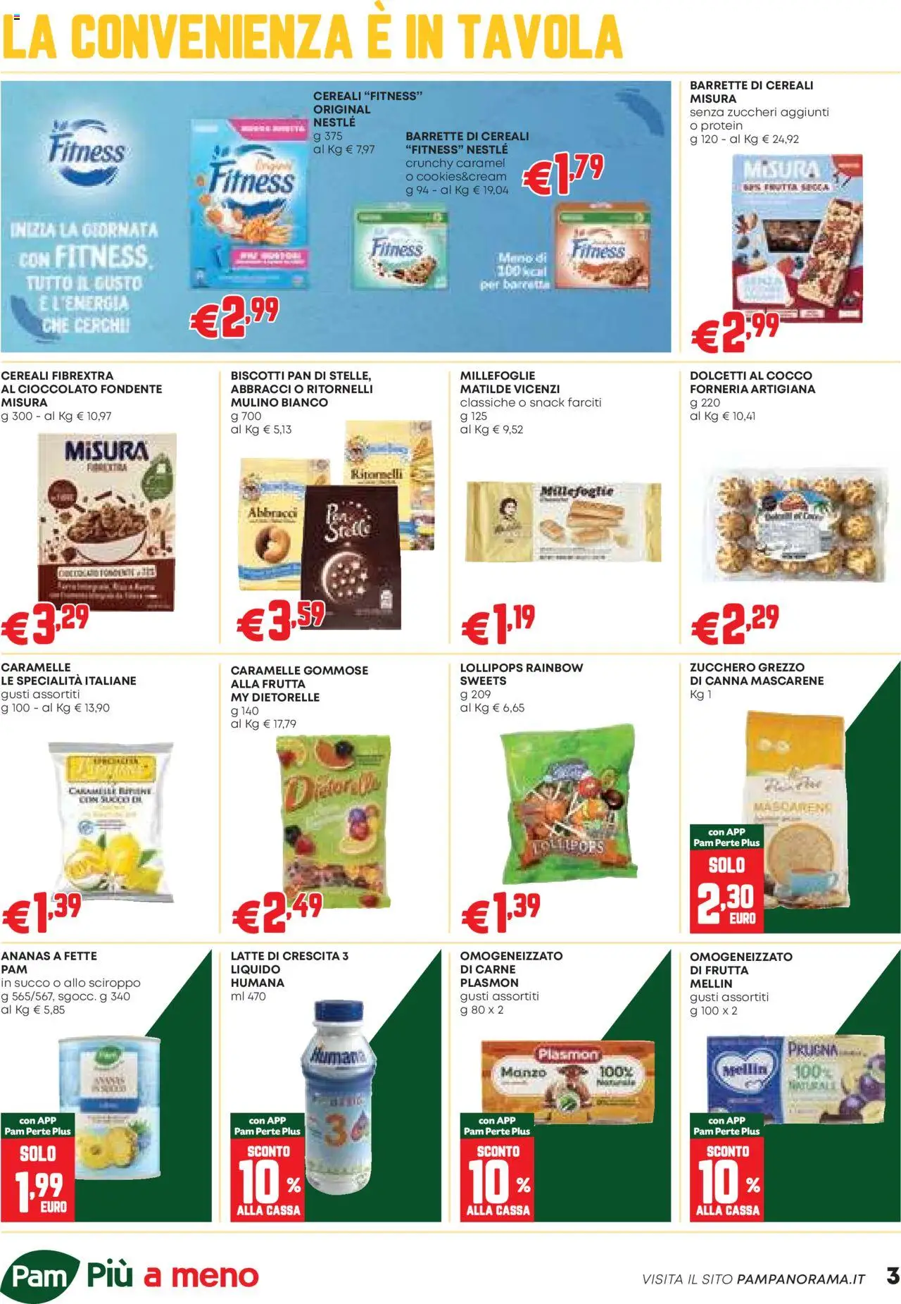Volantino PAM del 07.08.2025 | Pagina: 3 | Prodotti: Cioccolato, Caramelle, Biscotti, Zucchero