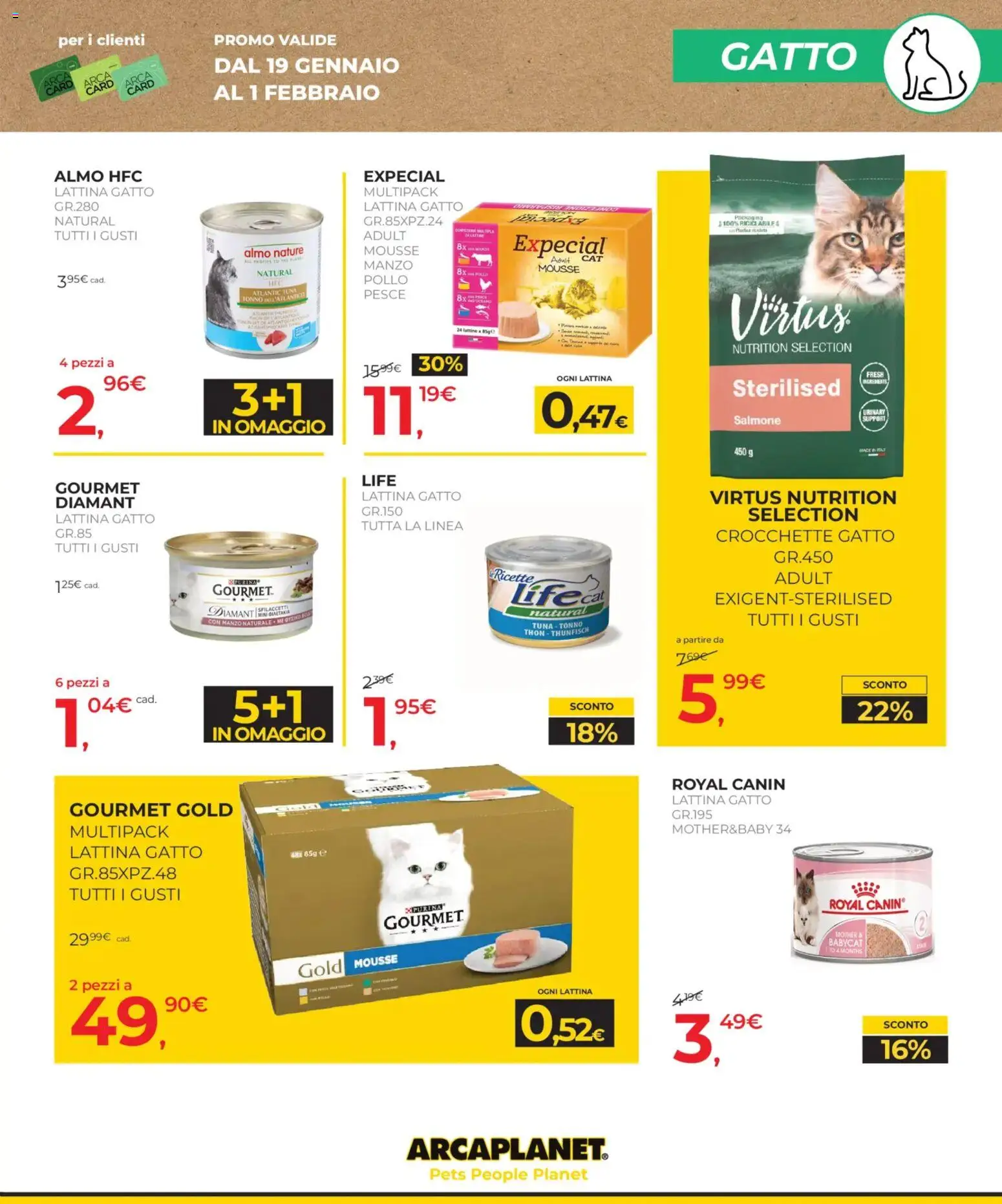 Volantino Arcaplanet del 19.01.2026 | Pagina: 7 | Prodotti: Pollo, Pesce, Manzo, Crocchette