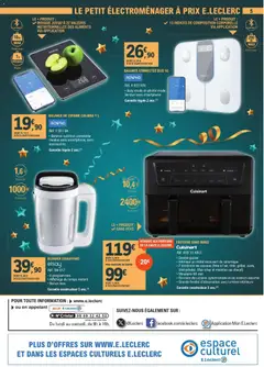 E.Leclerc - Prévisualisation de E.Leclerc - Etrennes valide à partir de 02.01.2026 | Page: 5 | Produits: Blender, Friteuse, Blender chauffant, Panier