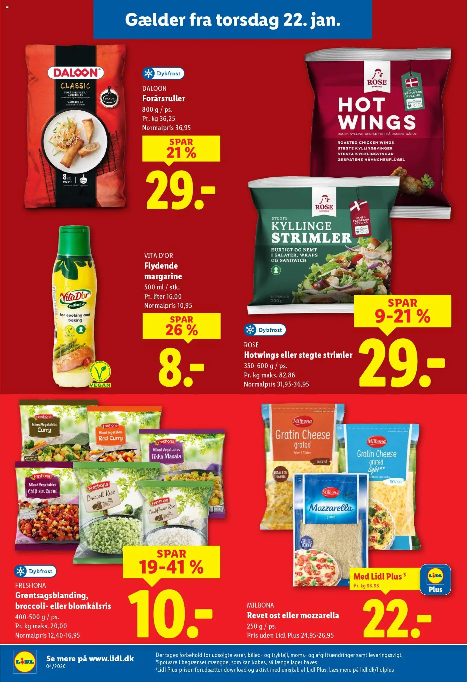 Lidl tilbudsavis – gyldig fra 22.01.2026 | Side: 3 | Produkter: Ost, Broccoli, Mozzarella, Søm