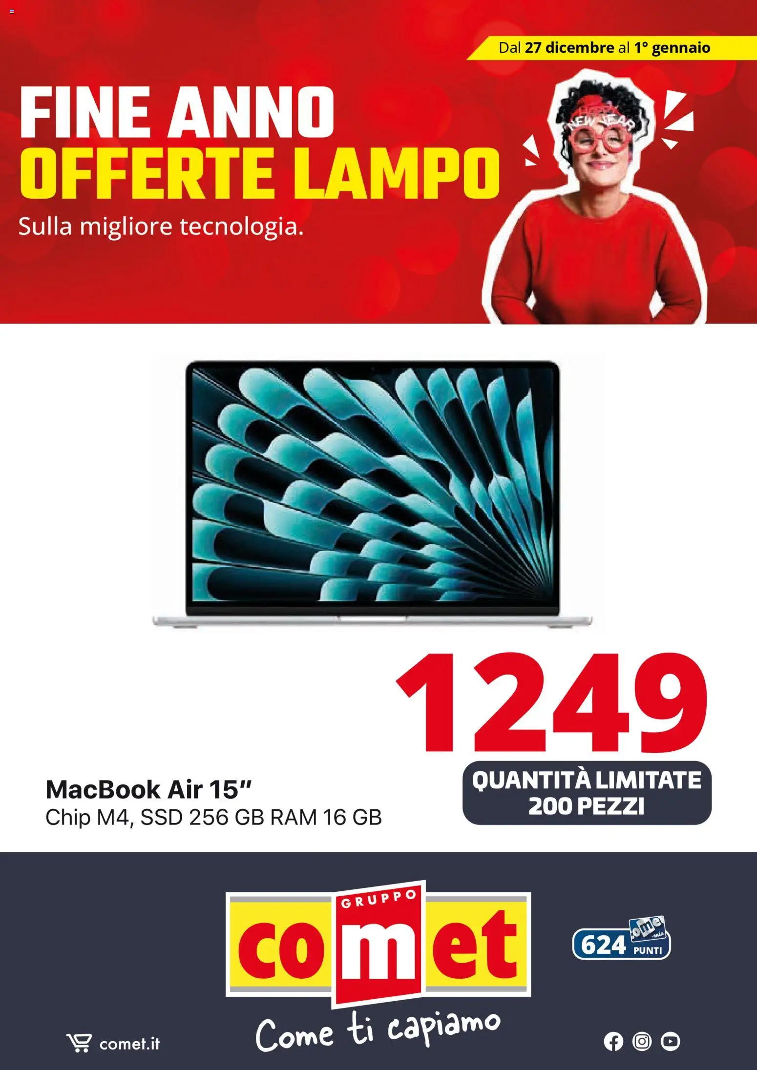 Volantino Comet del 27.12.2025 | Pagina: 16 | Prodotti: Macbook air, Macbook