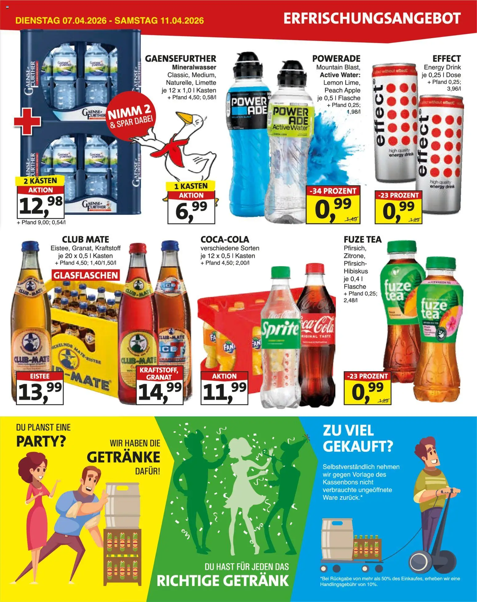 Lösch Depot Prospekt – gültig ab 07.04.2026 | Seite: 3 | Produkte: Fuze tea, Sprite, Mineralwasser, Powerade