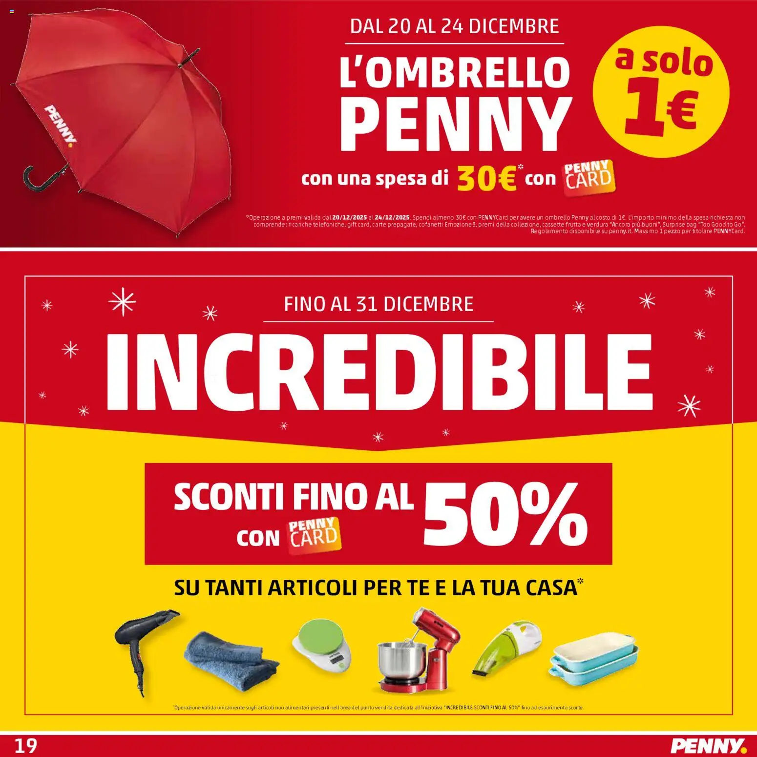 Volantino PENNY del 20.12.2025 | Pagina: 19 | Prodotti: Tè, Frutta, Ombrello