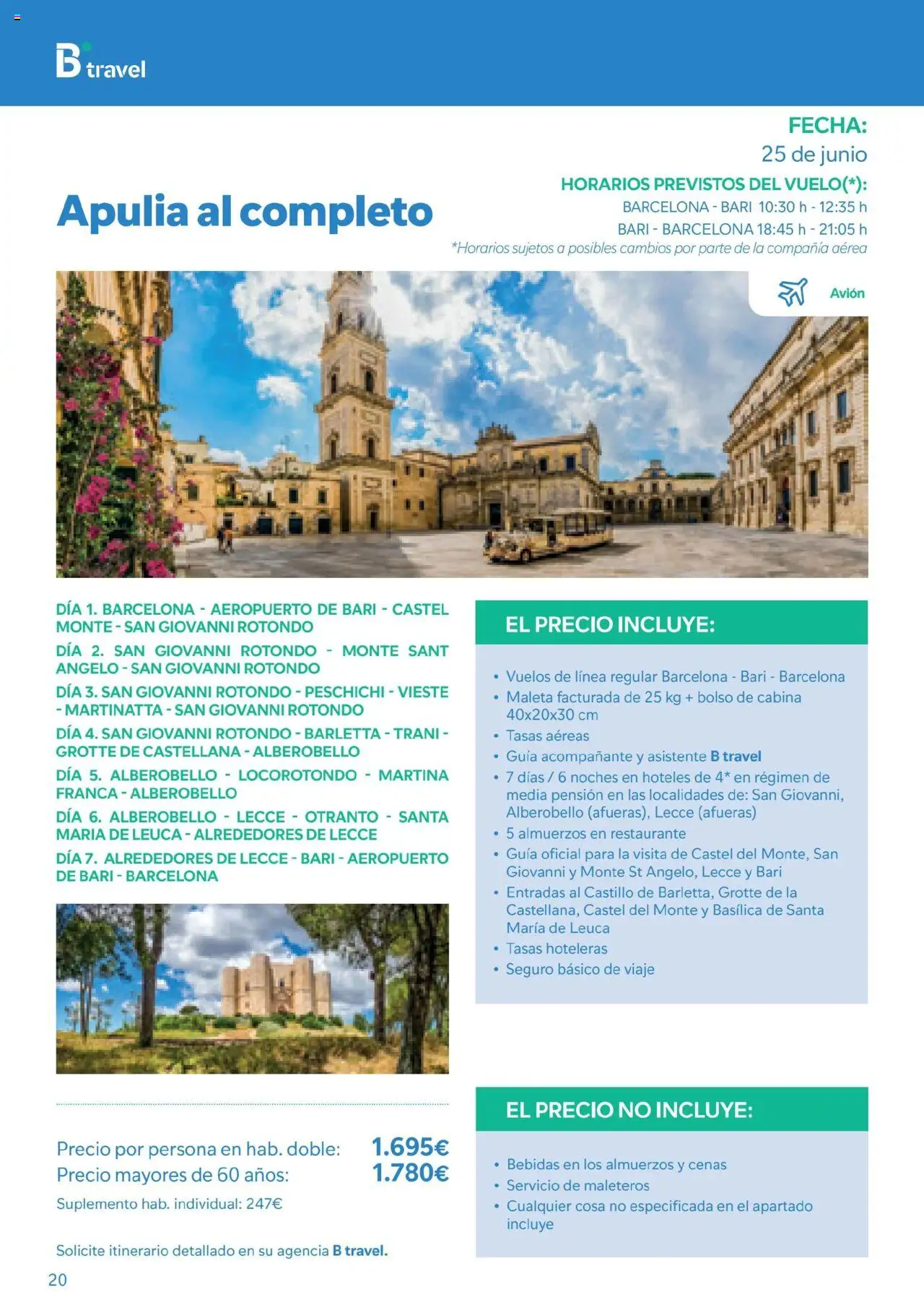 B the travel brand Viatges i Excursions │ válido desde el 01.05.2025 | Página: 20 | Productos: Bolso, Maleta
