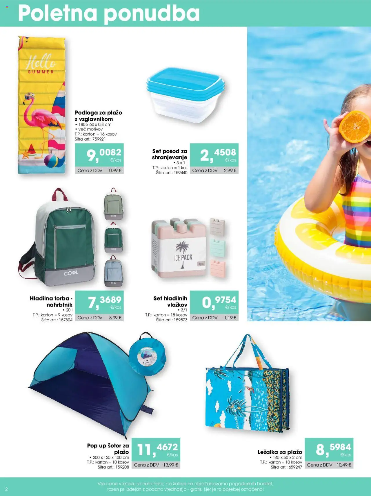 Tuš katalog cash & carry morje │ velja od 15.07.2025 | Stran: 2 | Izdelki: Šotor, Hladilna torba, Podloga, Nahrbtnik