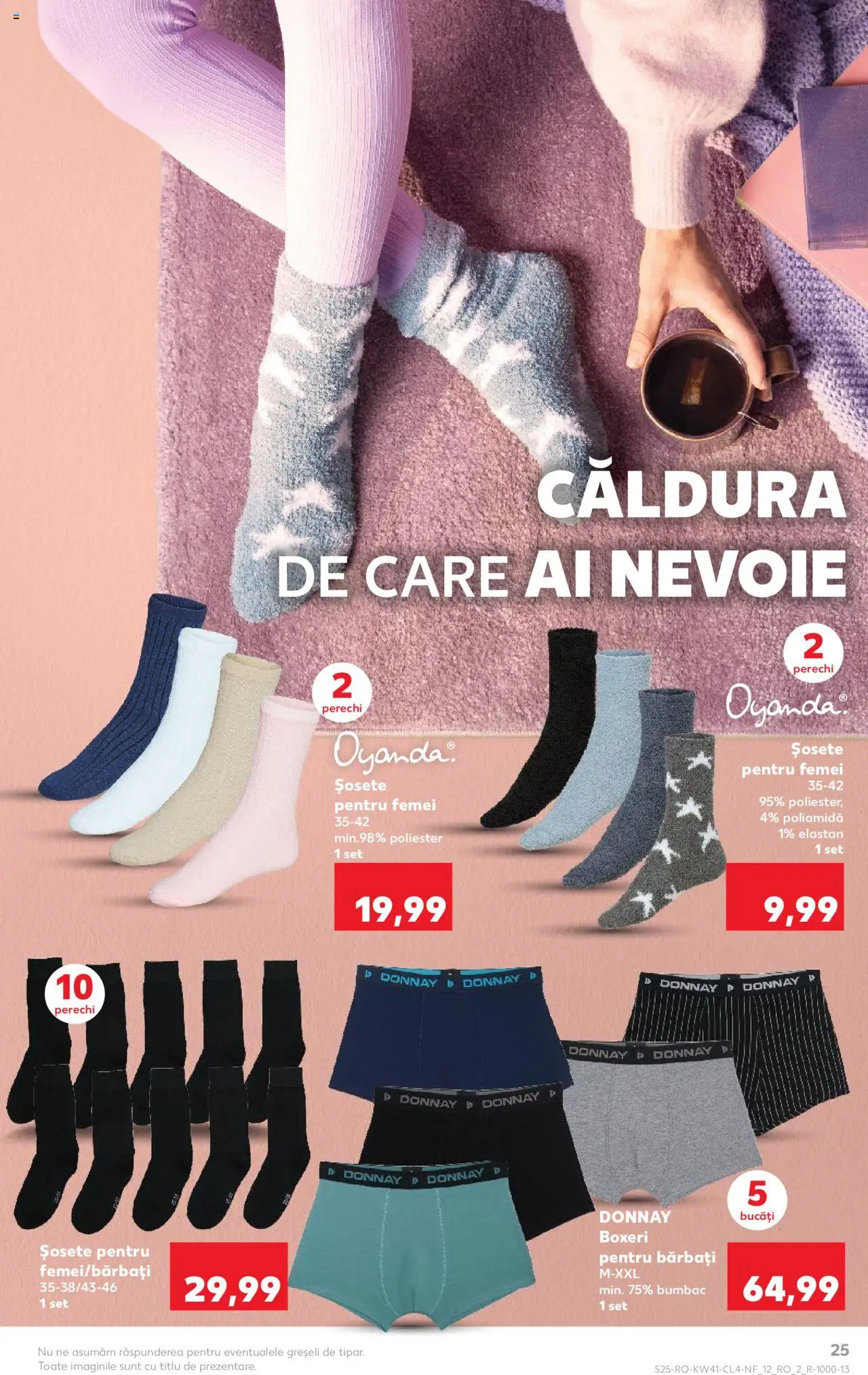 Noul catalog Kaufland – valabil de la 08.10.2025 | Pagină: 25 | Produse: Șosete, Boxeri