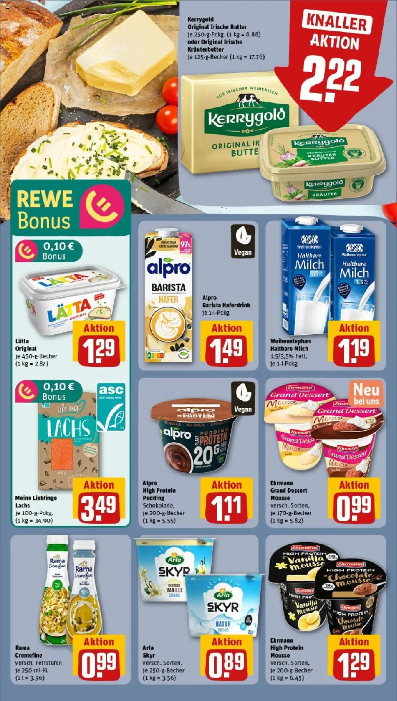 Rewe prospekt Marsberg	 - gültig ab dem 15.06.2025 | Seite: 11 | Produkte: Haltbare milch, Rama cremefine, Pudding, Lachs