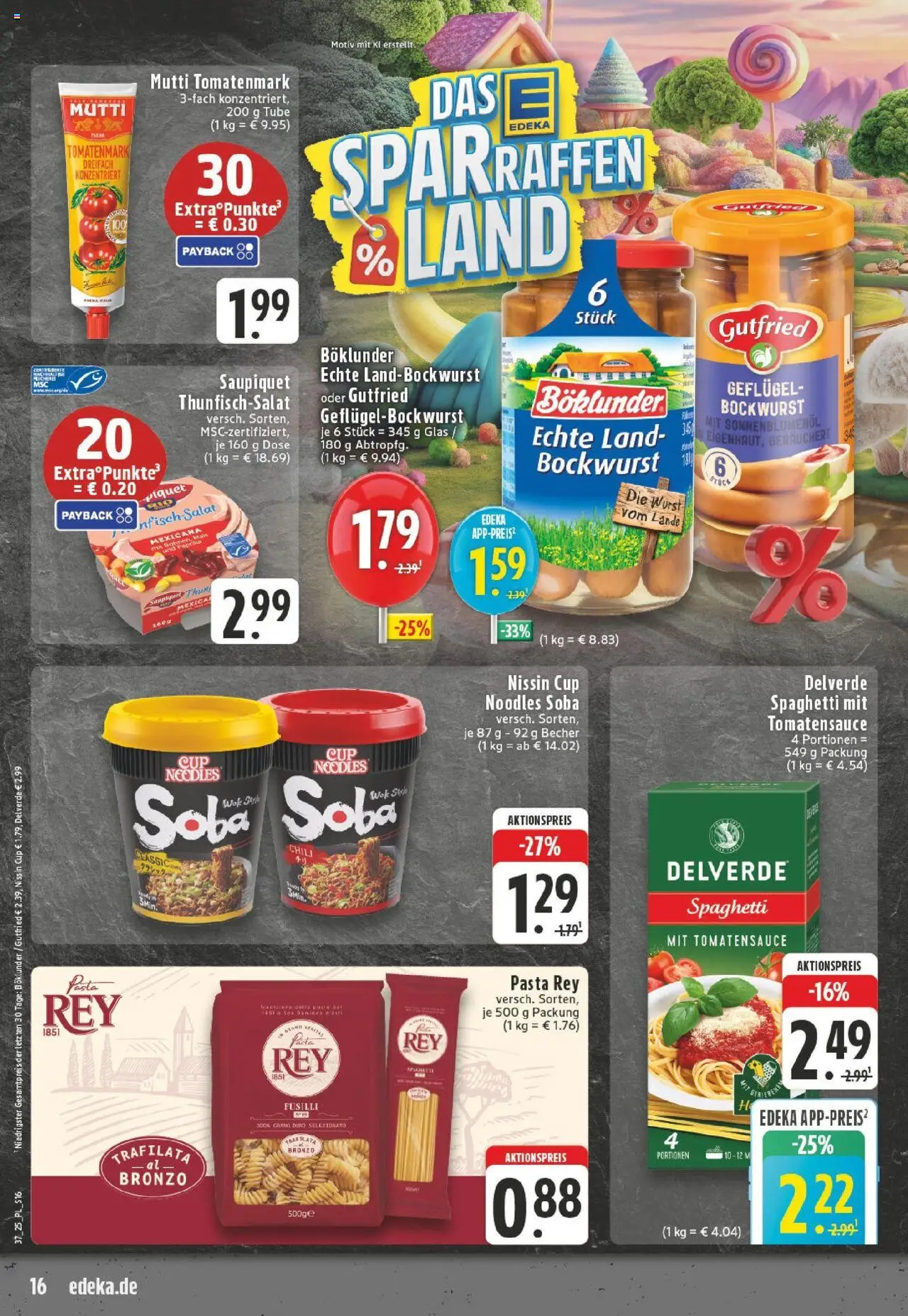Edeka prospekt Xanten	 – gültig ab 07.09.2025 | Seite: 16 | Produkte: Bockwurst, Sonnenblumenol, Wurst, Chili