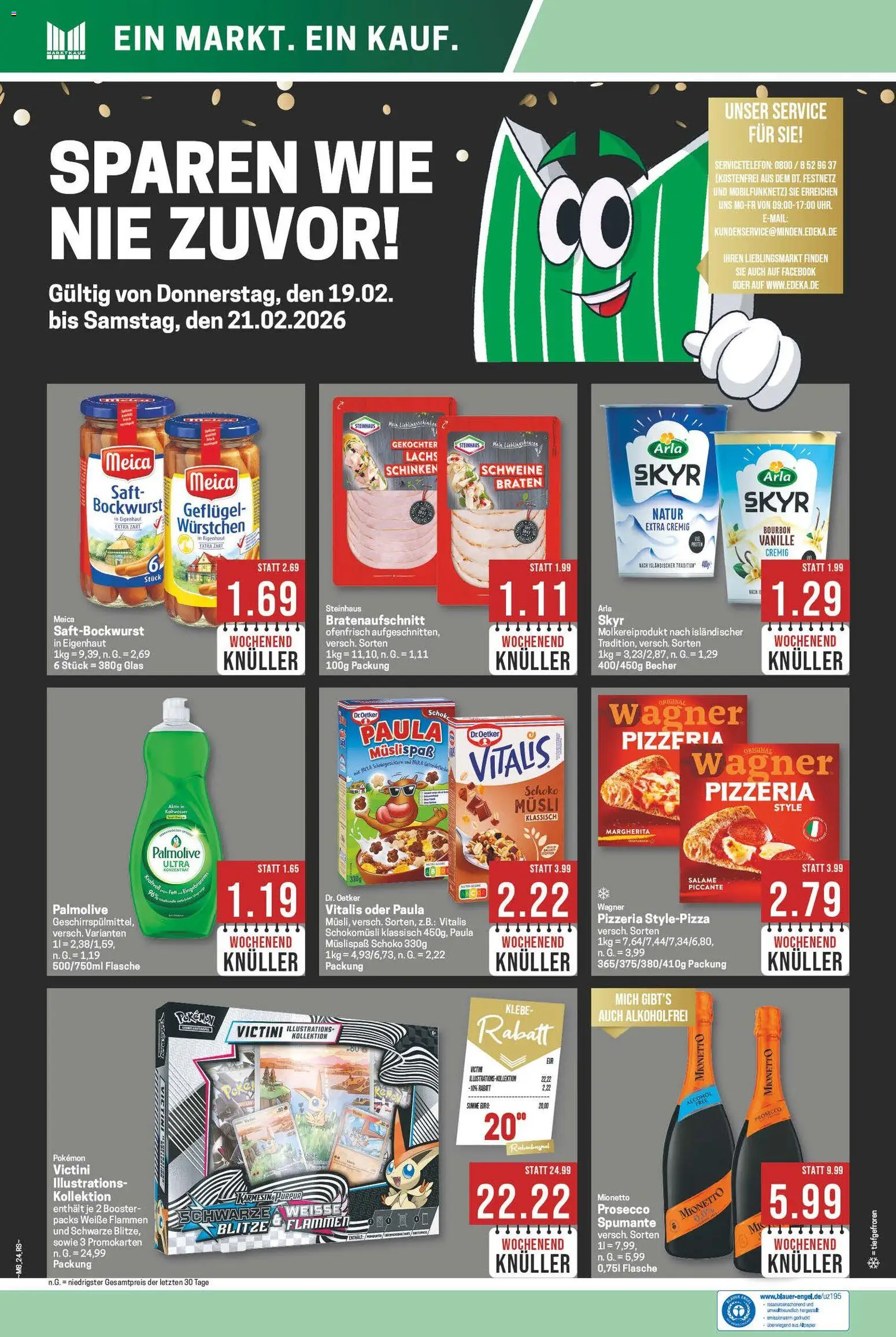 Marktkauf Prospekt 	 – gültig ab 16.02.2026 | Seite: 24 | Produkte: Bockwurst, Meica, Prosecco, Bourbon